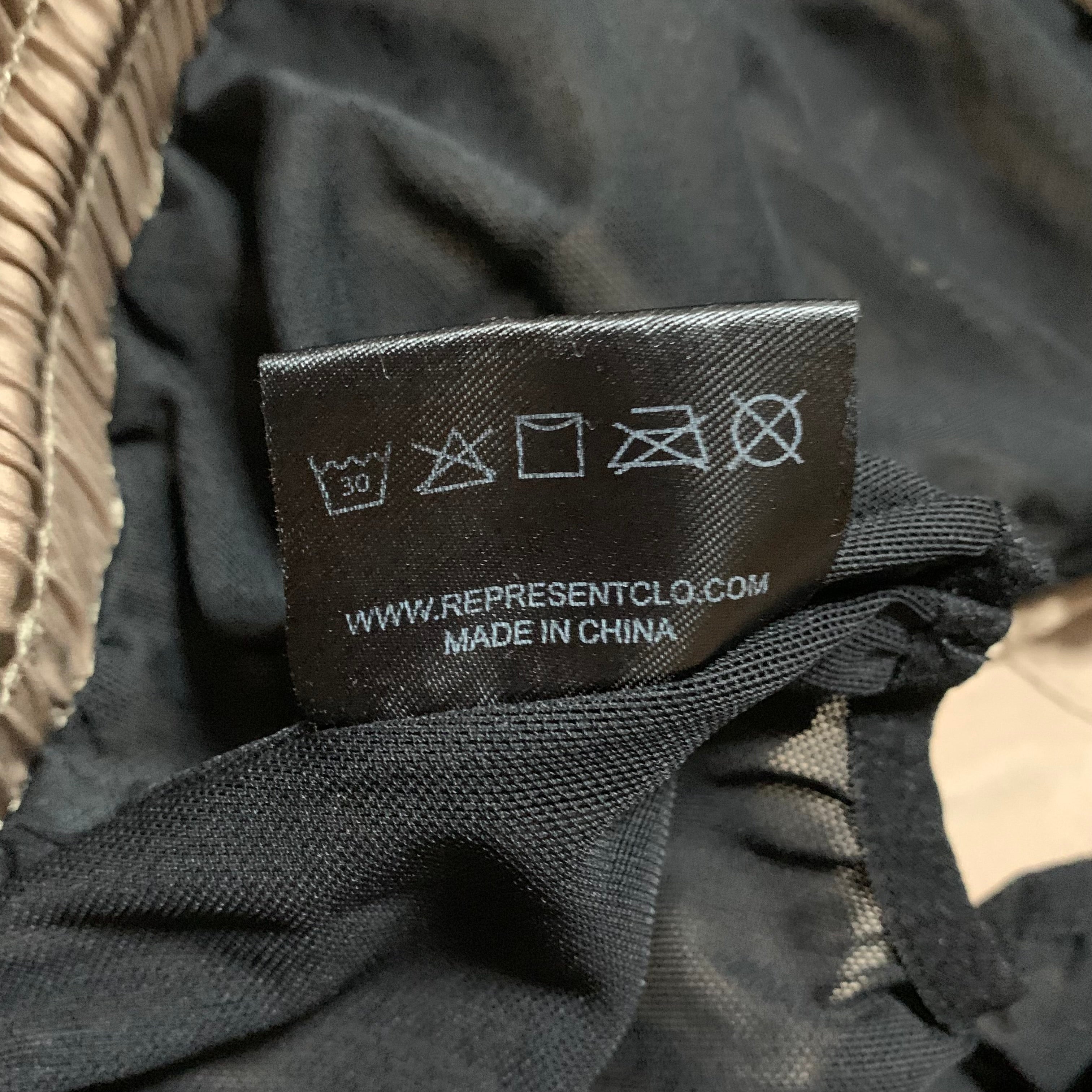 Represent Medium Swim Shorts Logo All Over Mushroom Brown