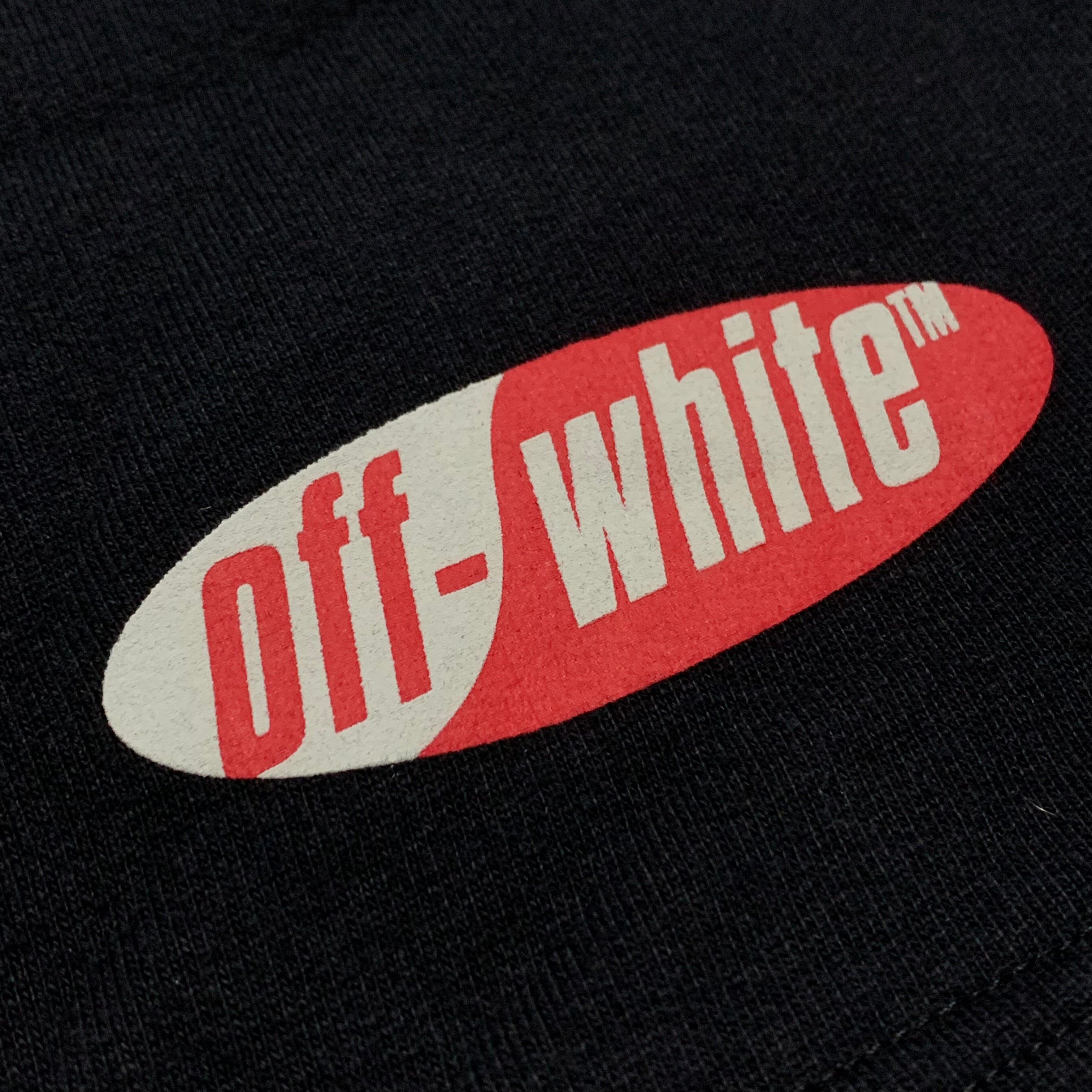 Off White Medium Shorts Graphic Black Jogger Bottoms Virgil Abloh