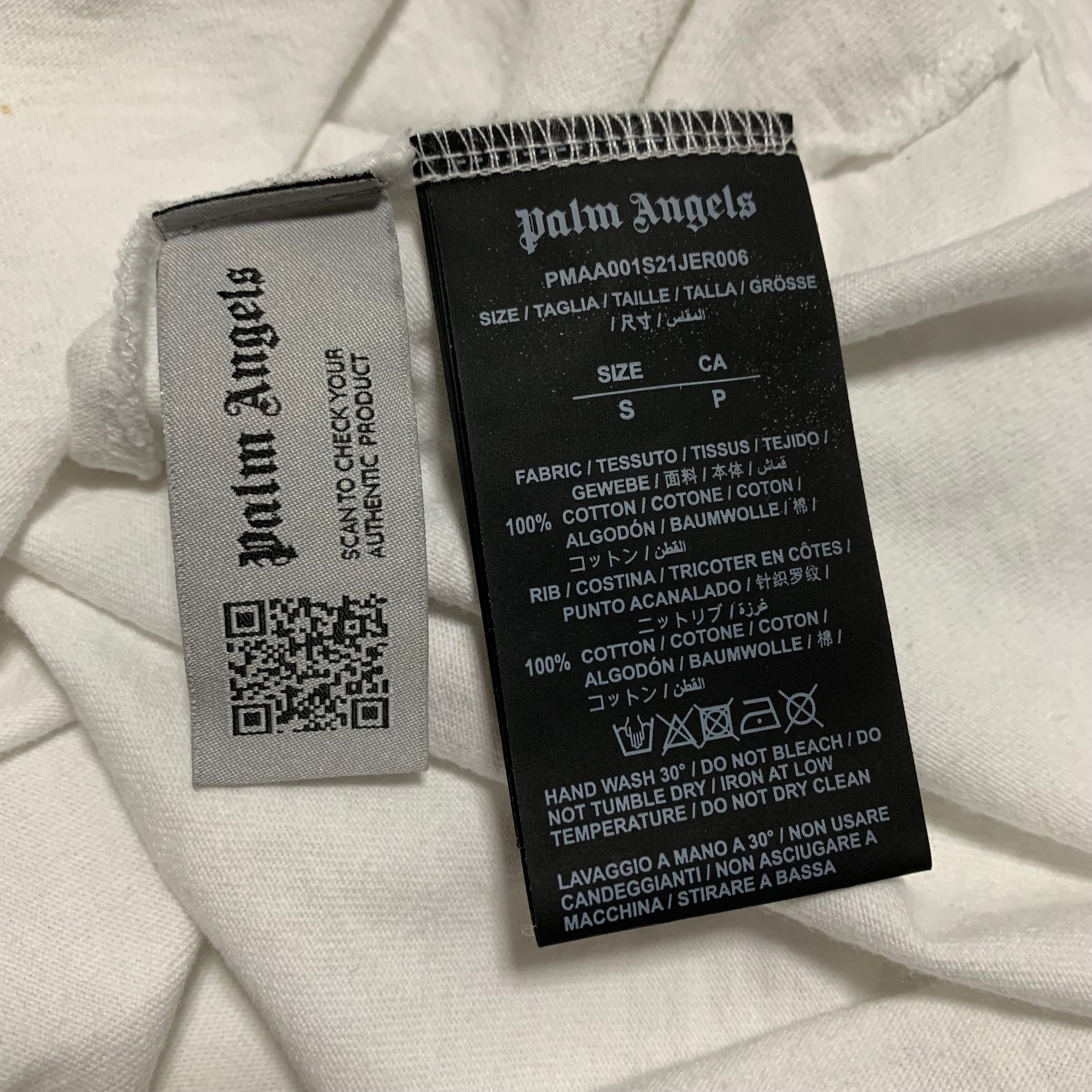 Palm Angels Small Boulevard Palm Tree White Tee
