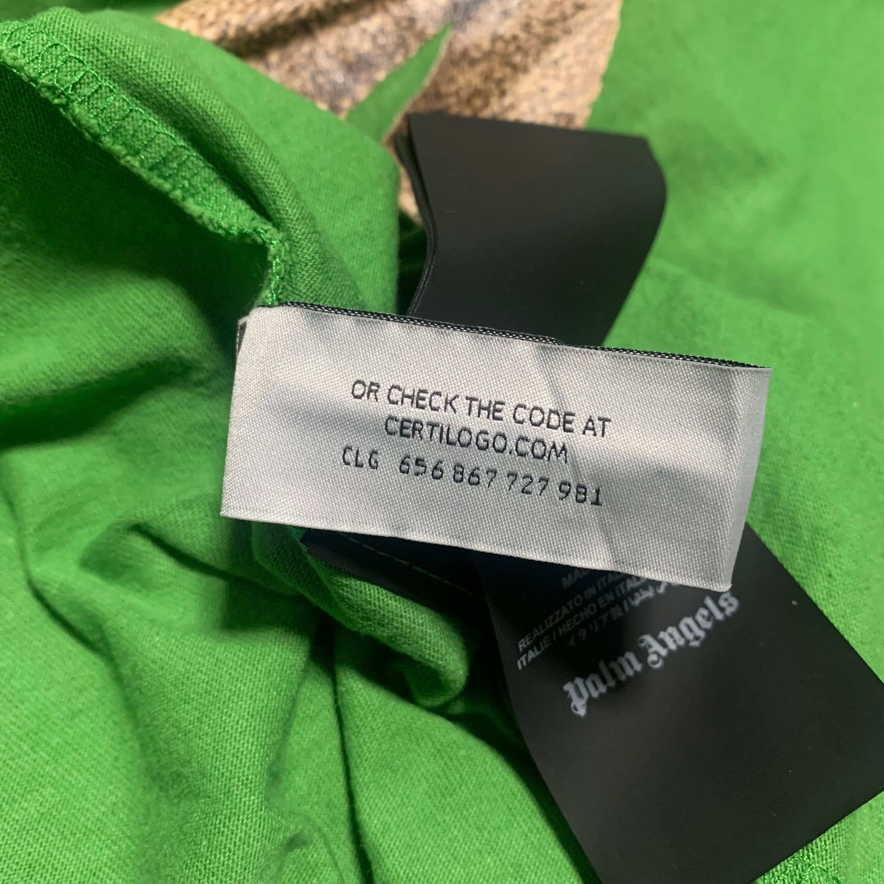 Palm Angels Small Kill The Bear Green Tee