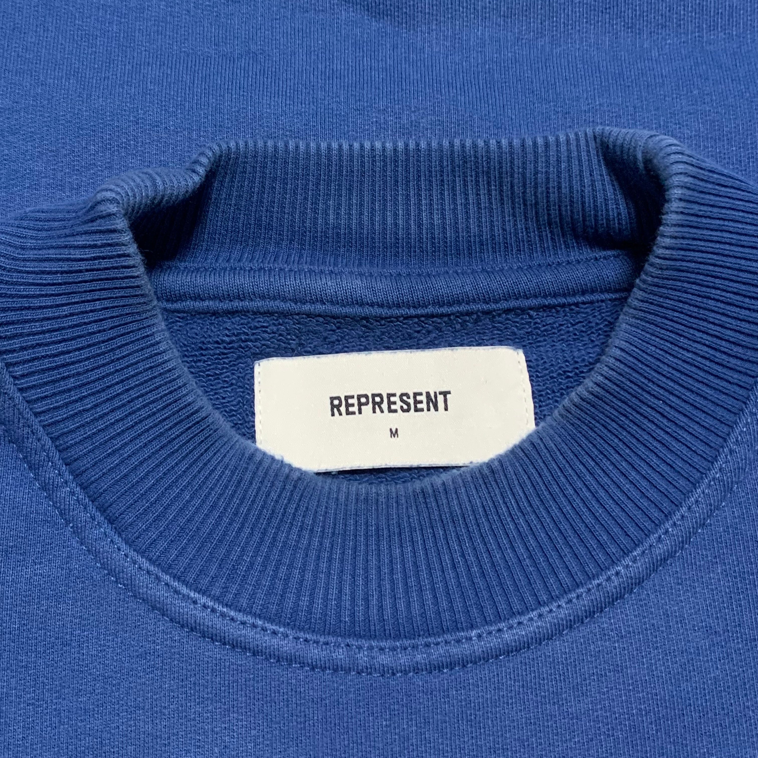 Represent Medium Blanks Blue Sweater Sweatshirt Crewneck
