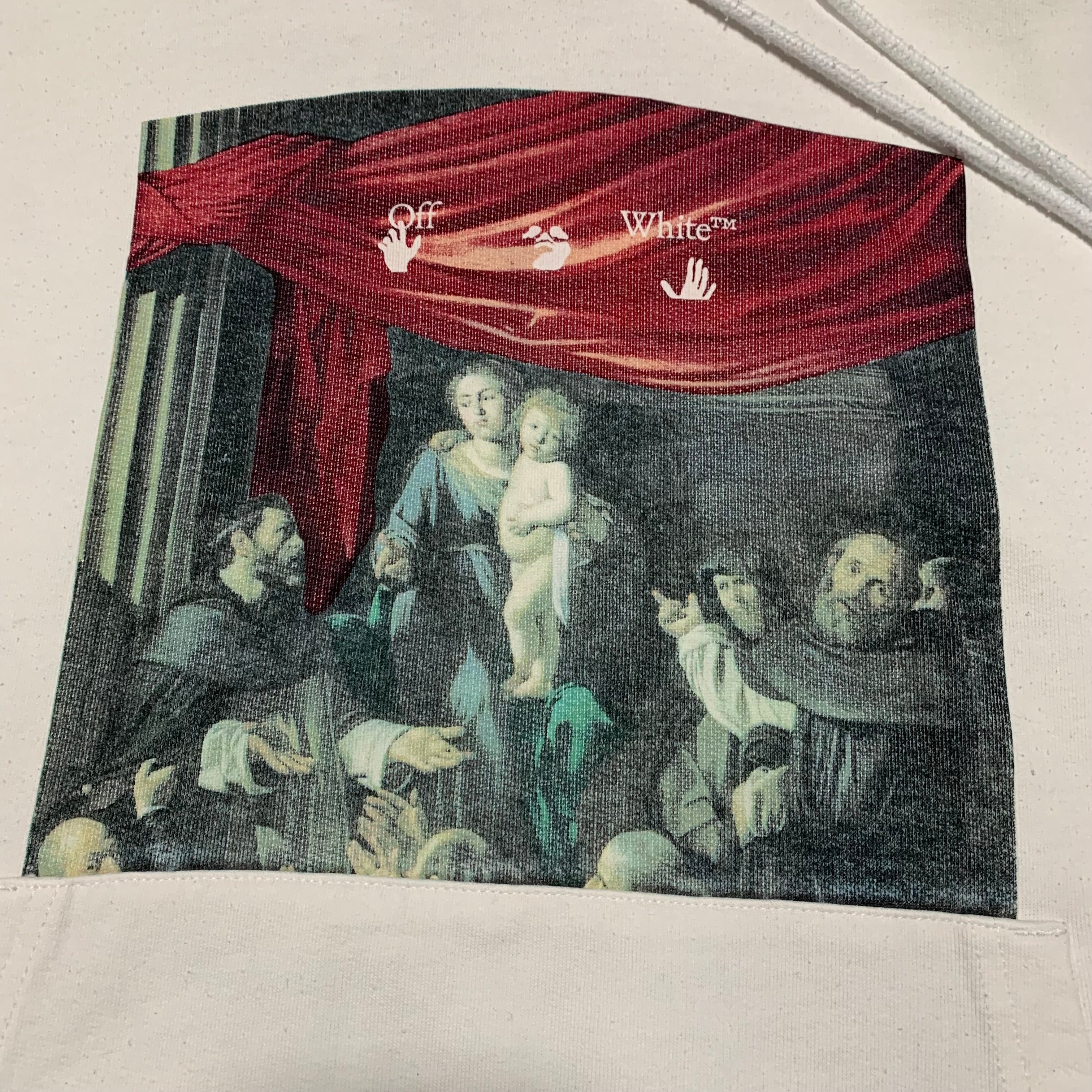 Off White Medium Caravaggio Arrows White Hoodie Virgil Abloh