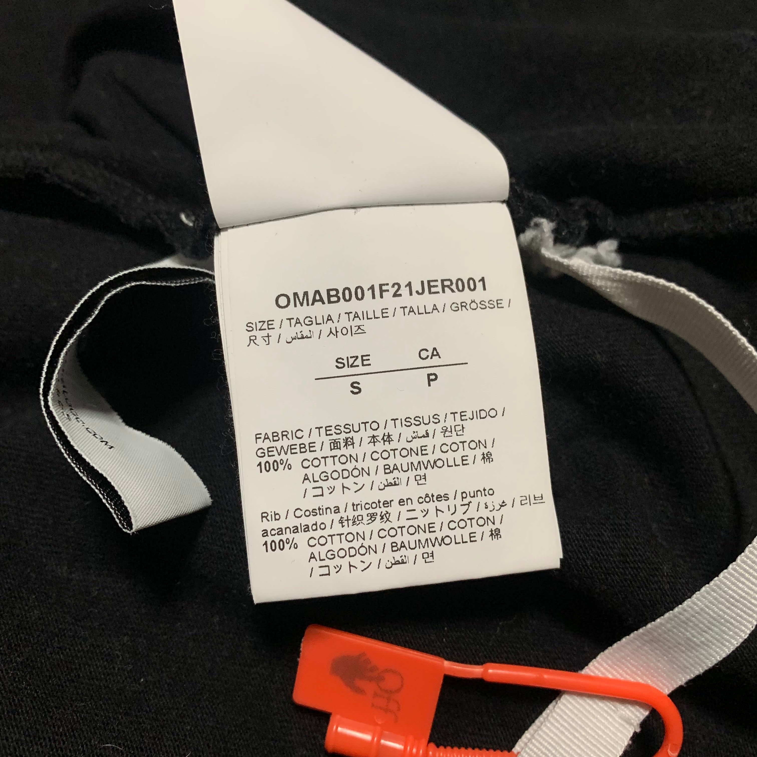 Off White Small Degrade Arrows Black Long Sleeve Tee Virgil Abloh