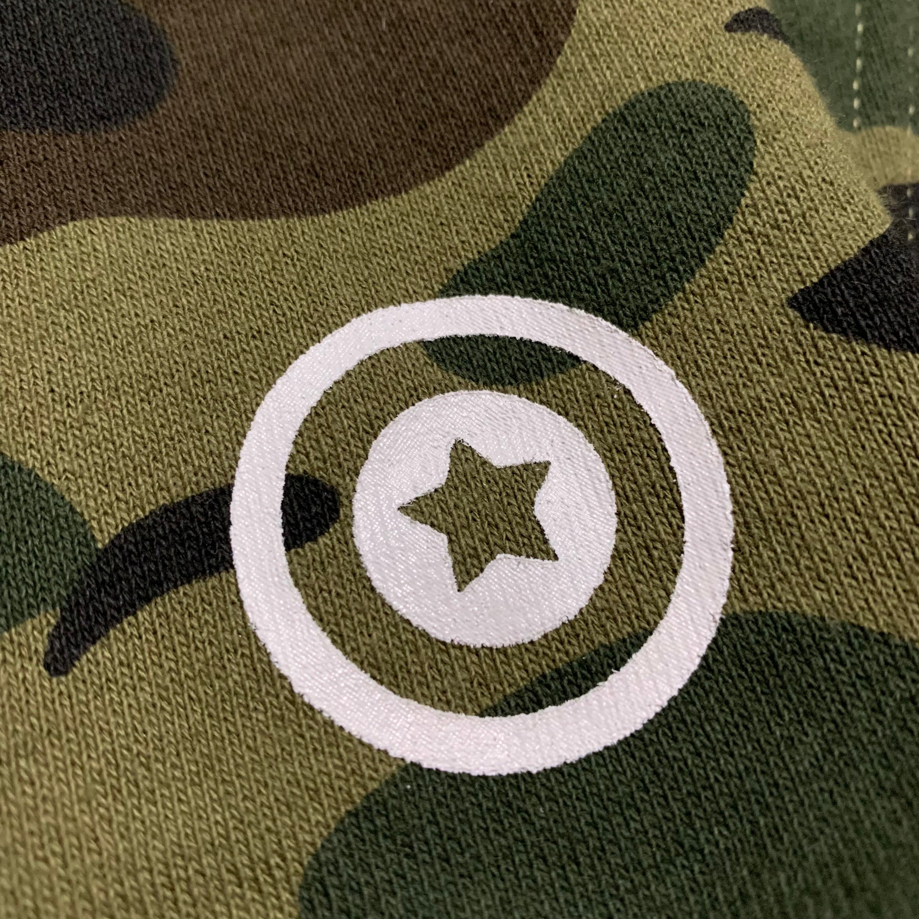 Bape Large Shark 1st Camo Grey Green Half Split Full Zip Hoodie A Bathing Ape