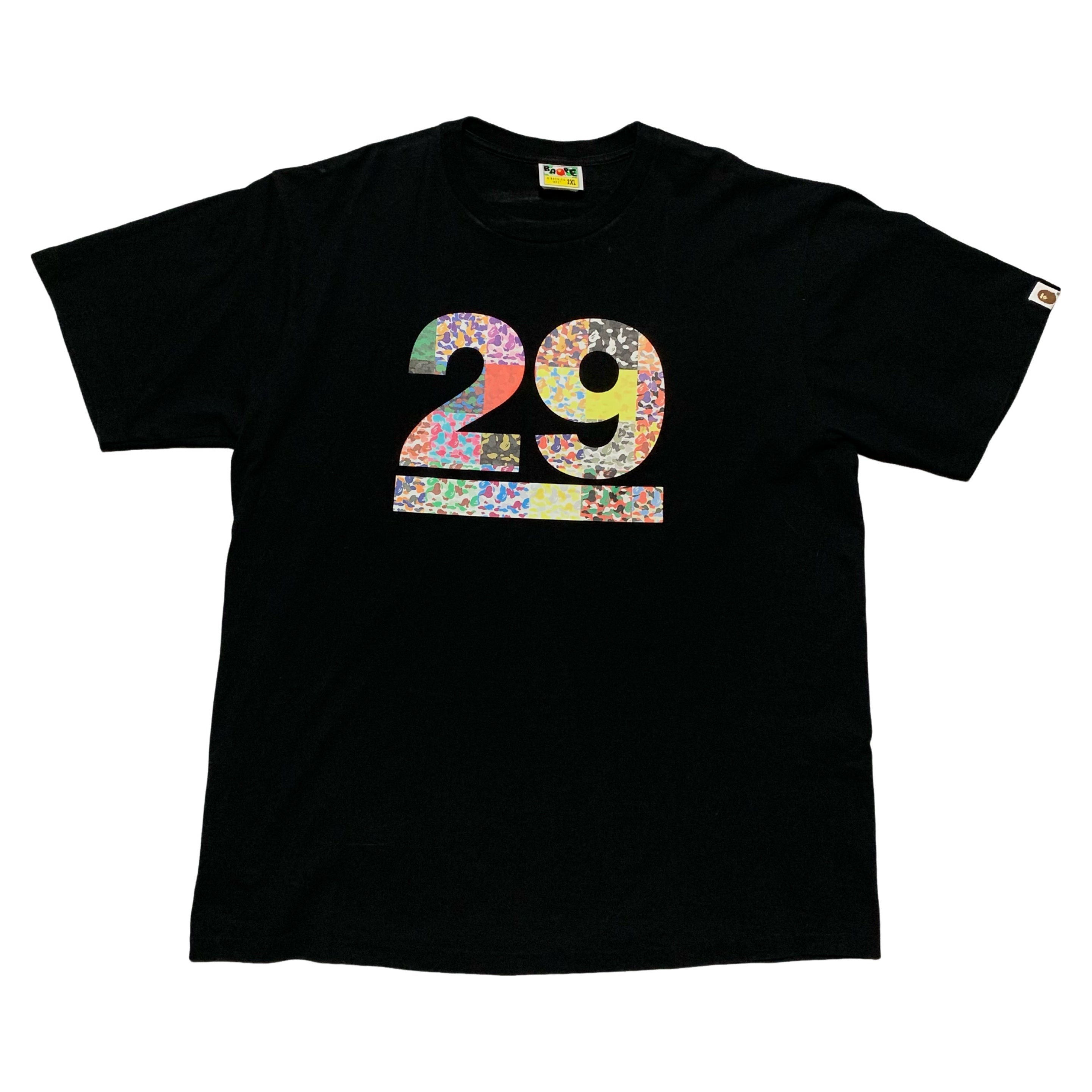 Bape XXL 29th Anniversary Camo Black Tee A Bathing Ape 2XL