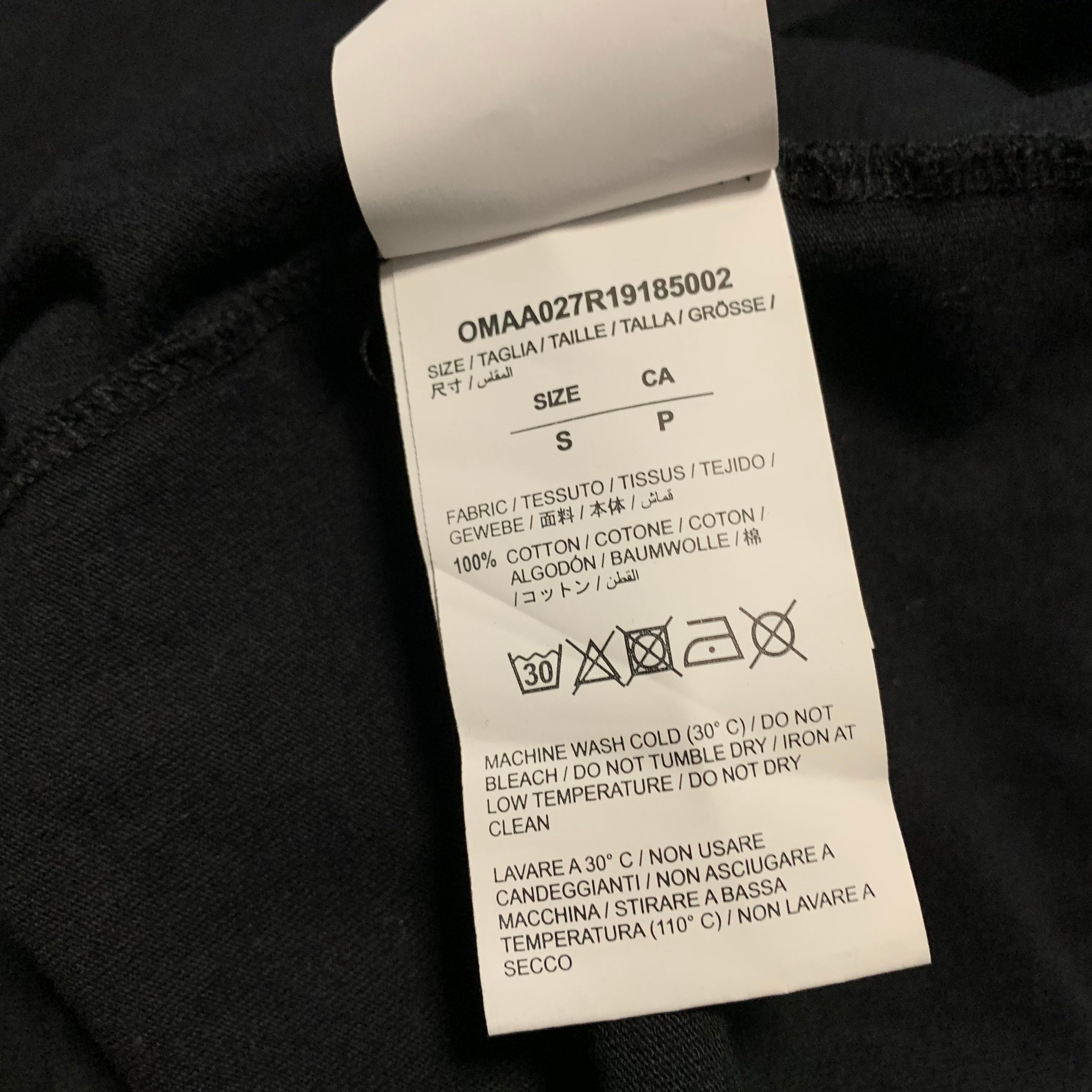 Off White Medium Impressionism Graphic Black Tee Virgil Abloh