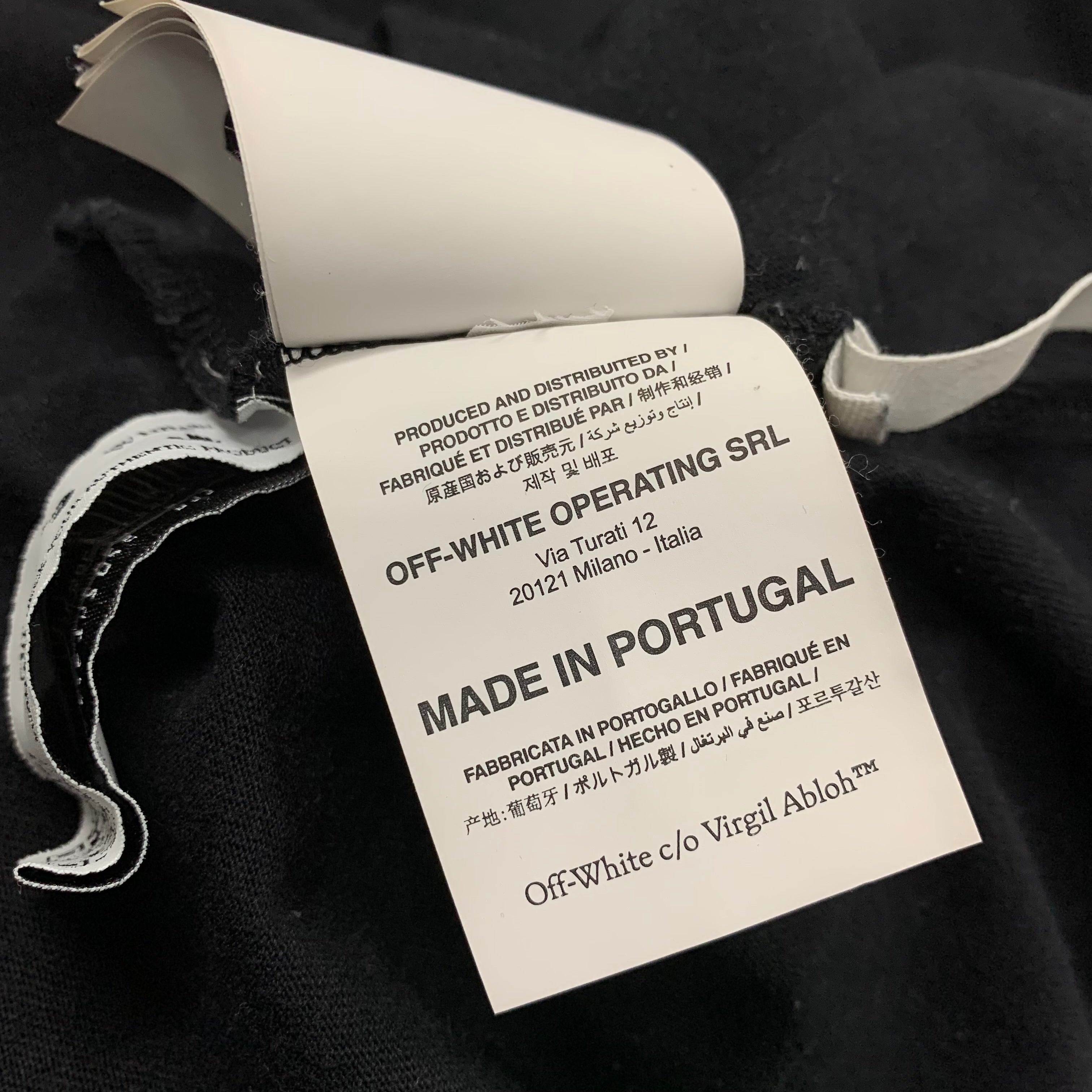 Off White Large Tee Caravaggio Graphic Black T-Shirt Virgil Abloh