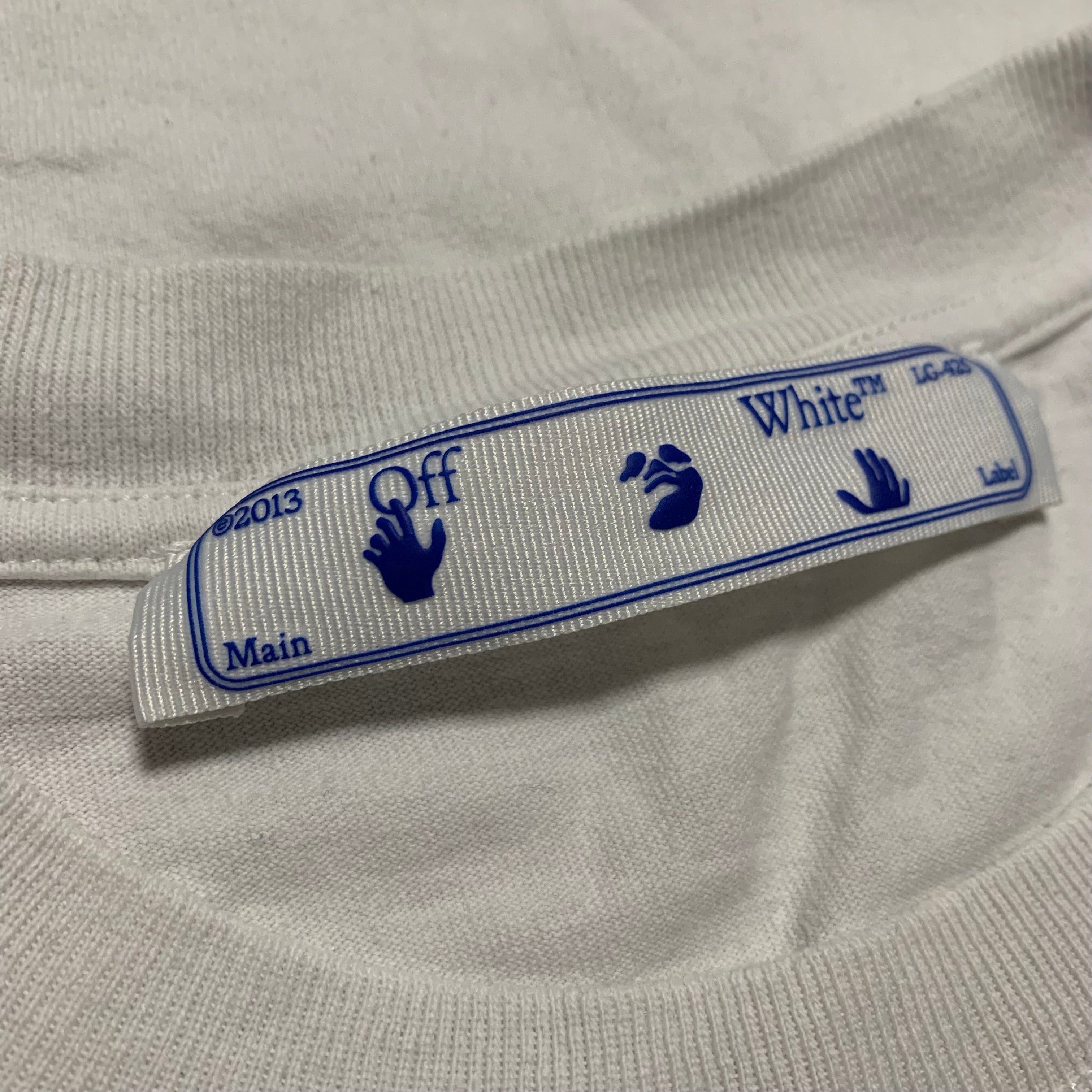 Off White XS Caravaggio Arrows White Tee Virgil Abloh