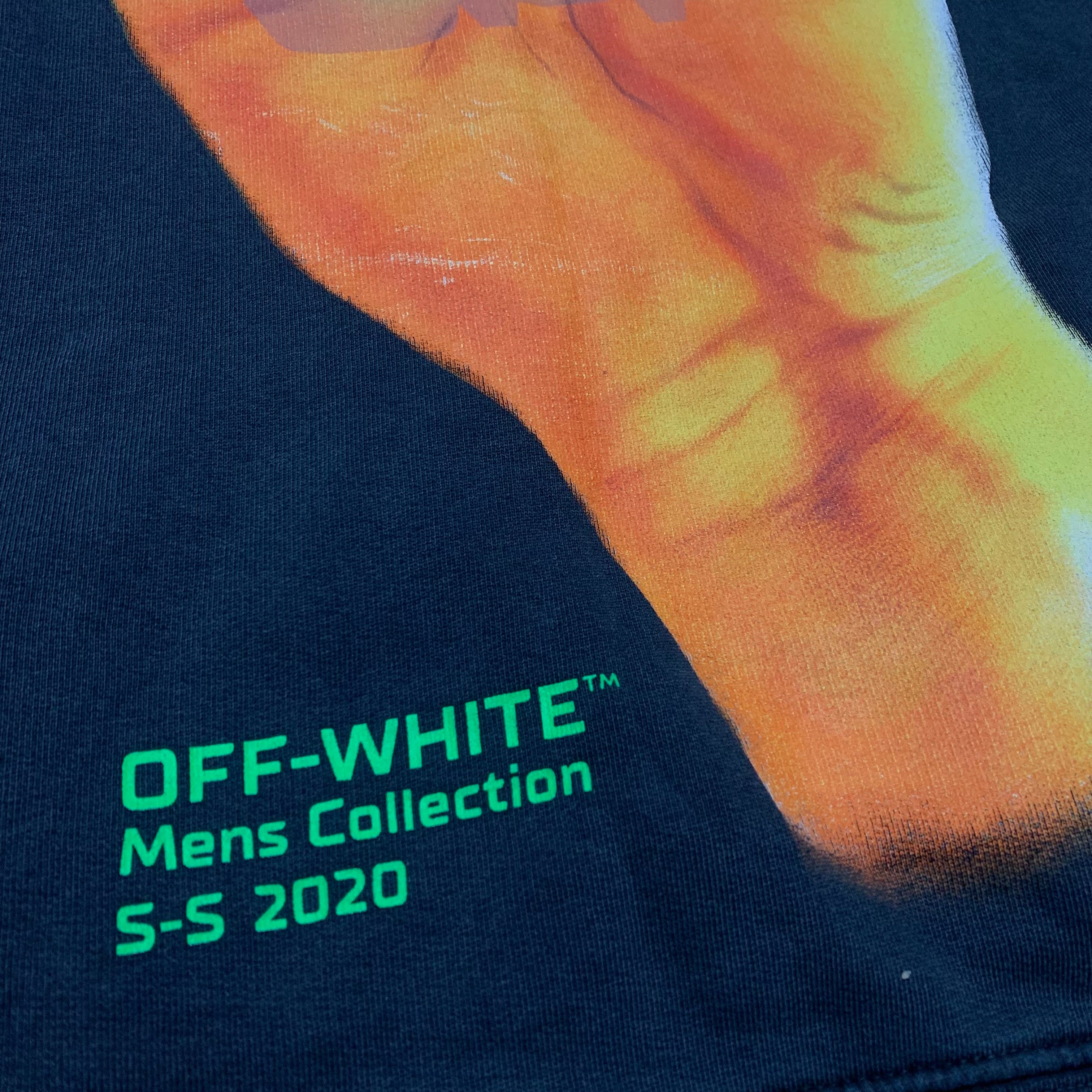 Off White Medium Hand Logo Off Black Sweatshirt Crewneck Virgil Abloh