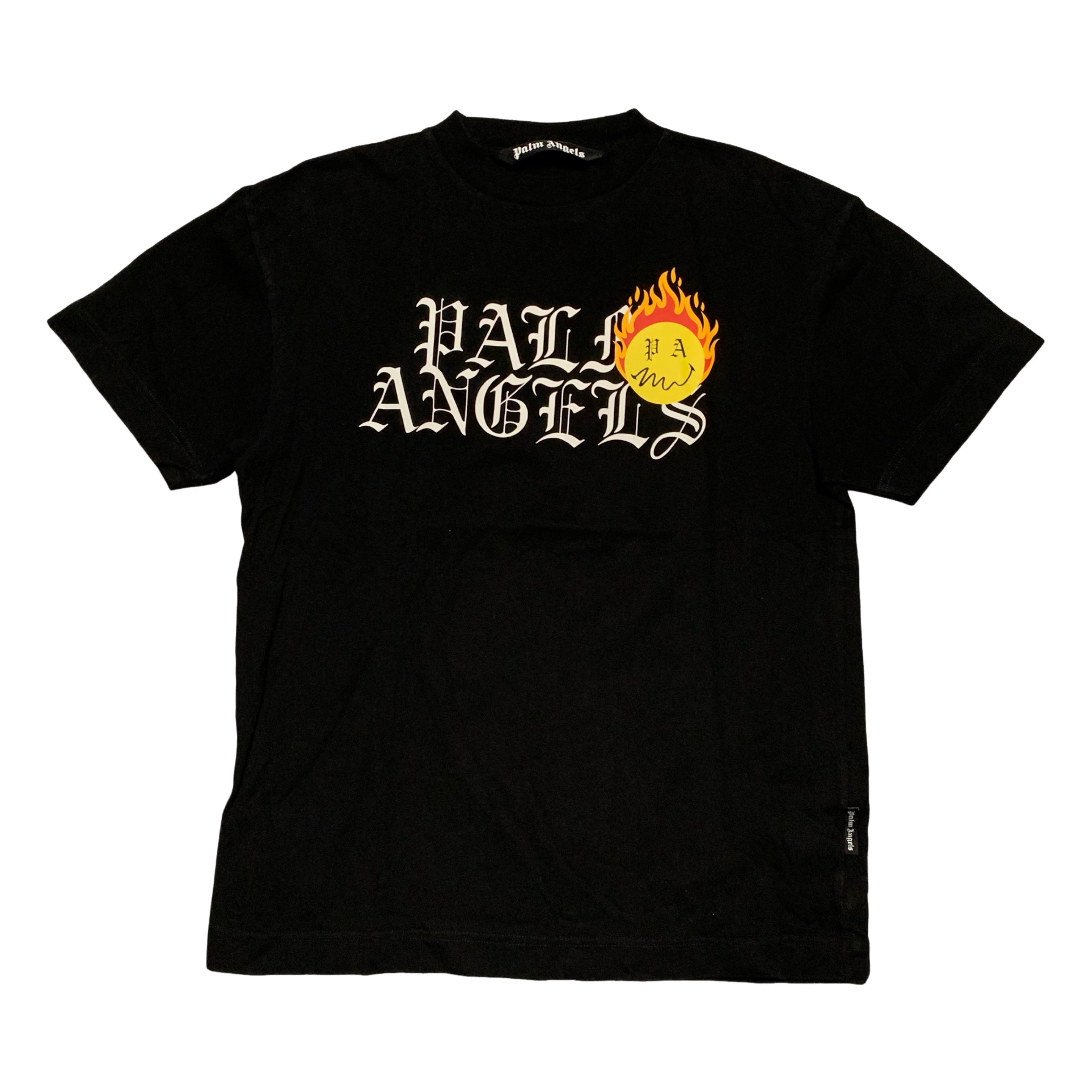 Palm Angels Small Burning Head Logo Black Tee