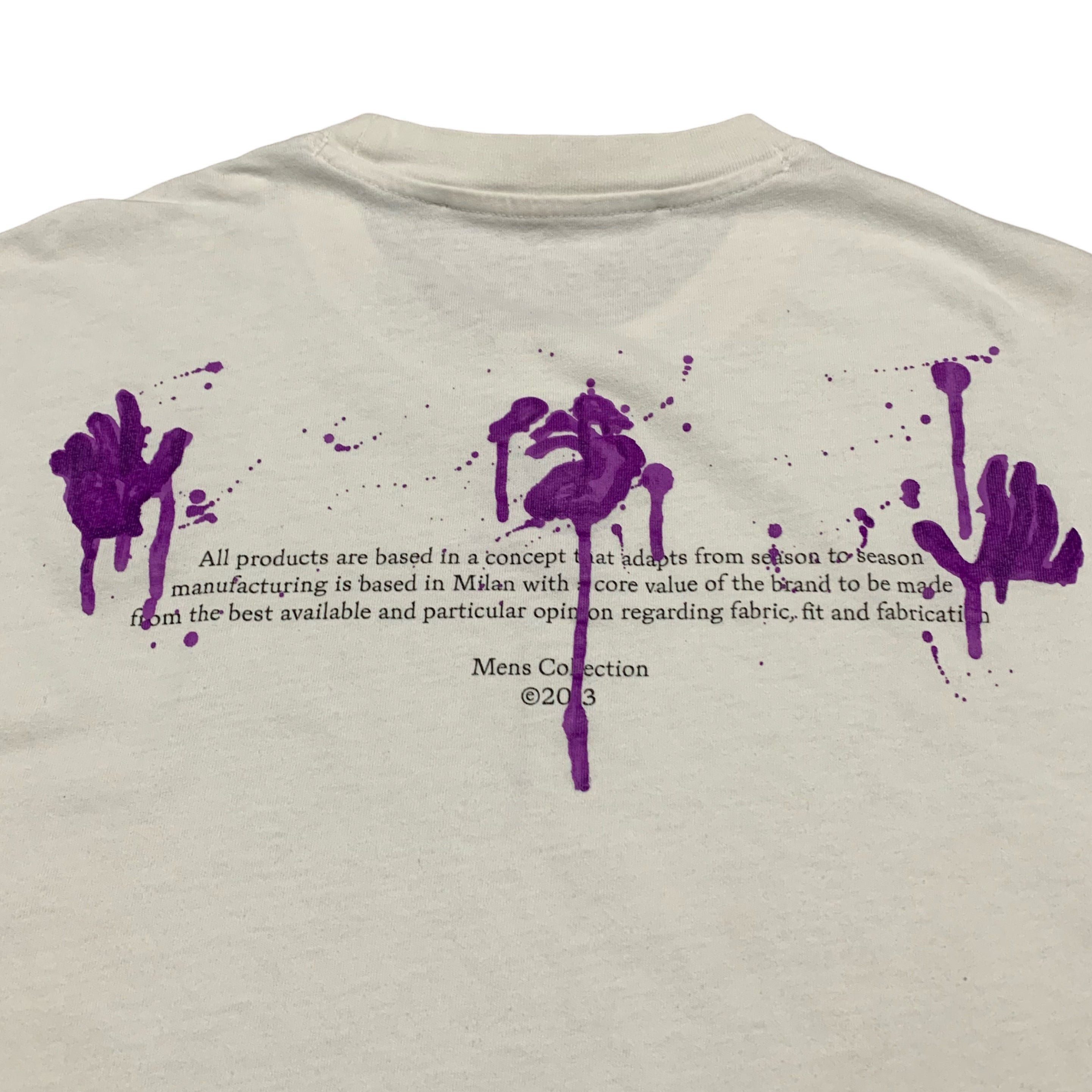 Off White Small Dripped Logo White Tee Virgil Abloh