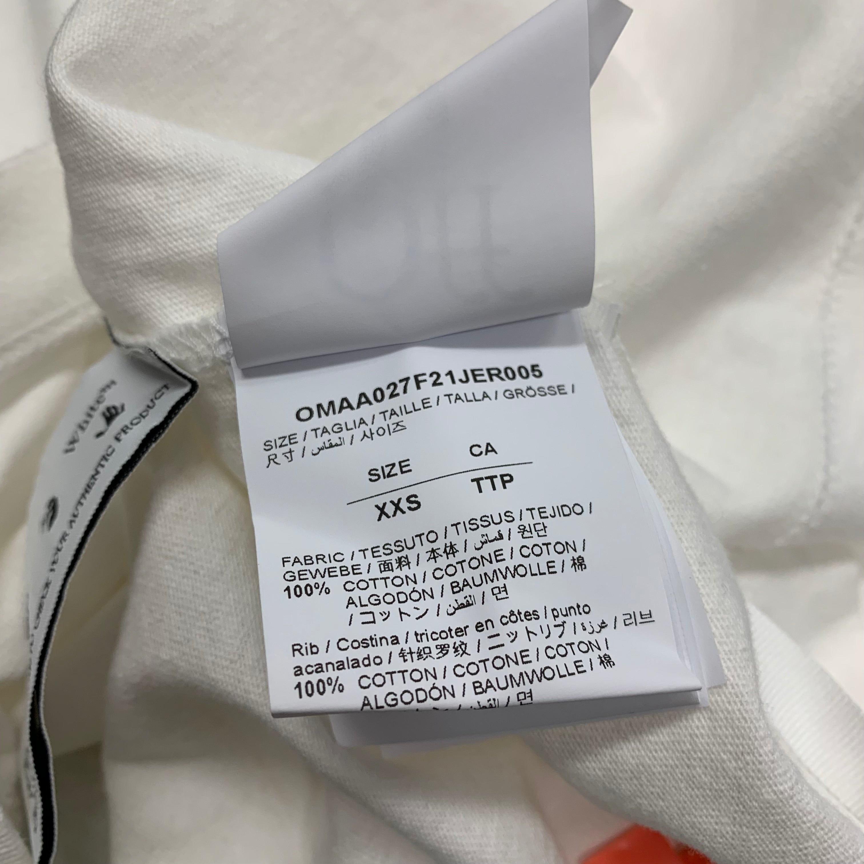 Off White XXS Tee Degrade Arrows White T-Shirt Virgil Abloh