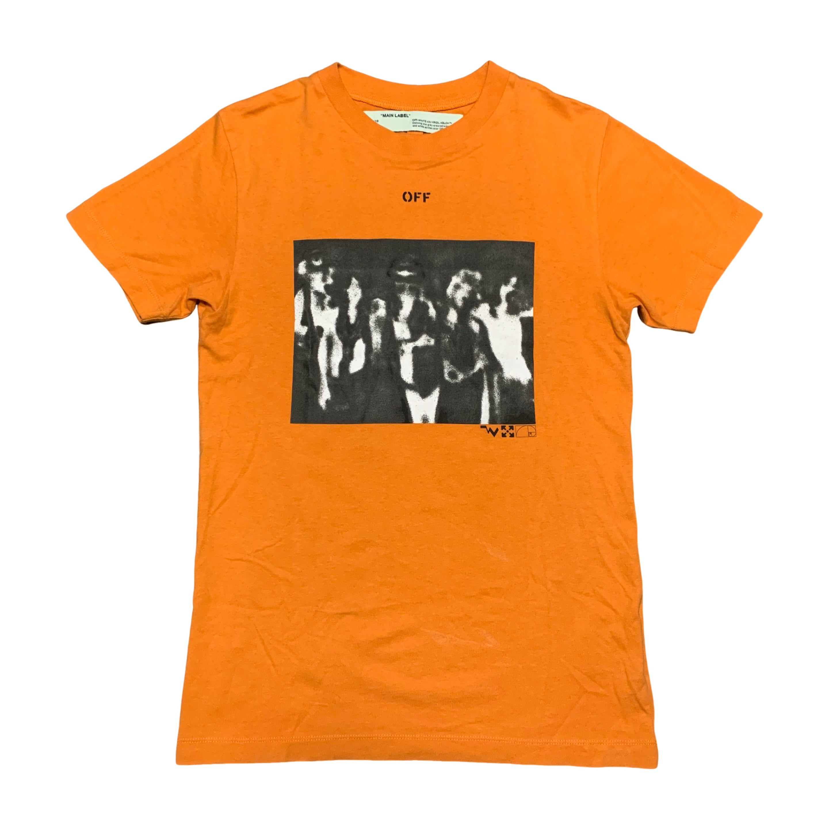 Off White XS Spray Paint Arrows Orange Tee Virgil Abloh 2020