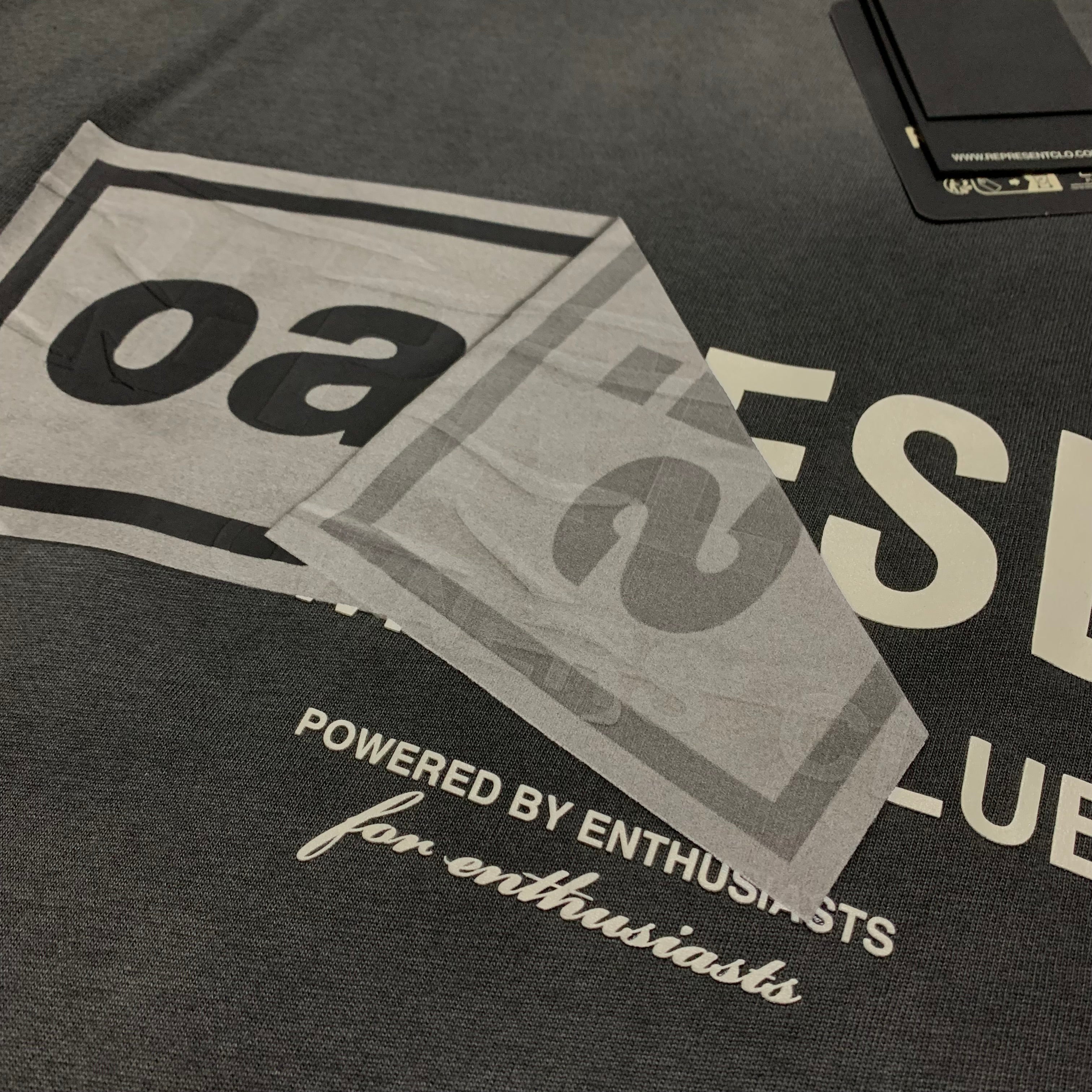 Represent Small Oasis Owners Club Stained Black Tee