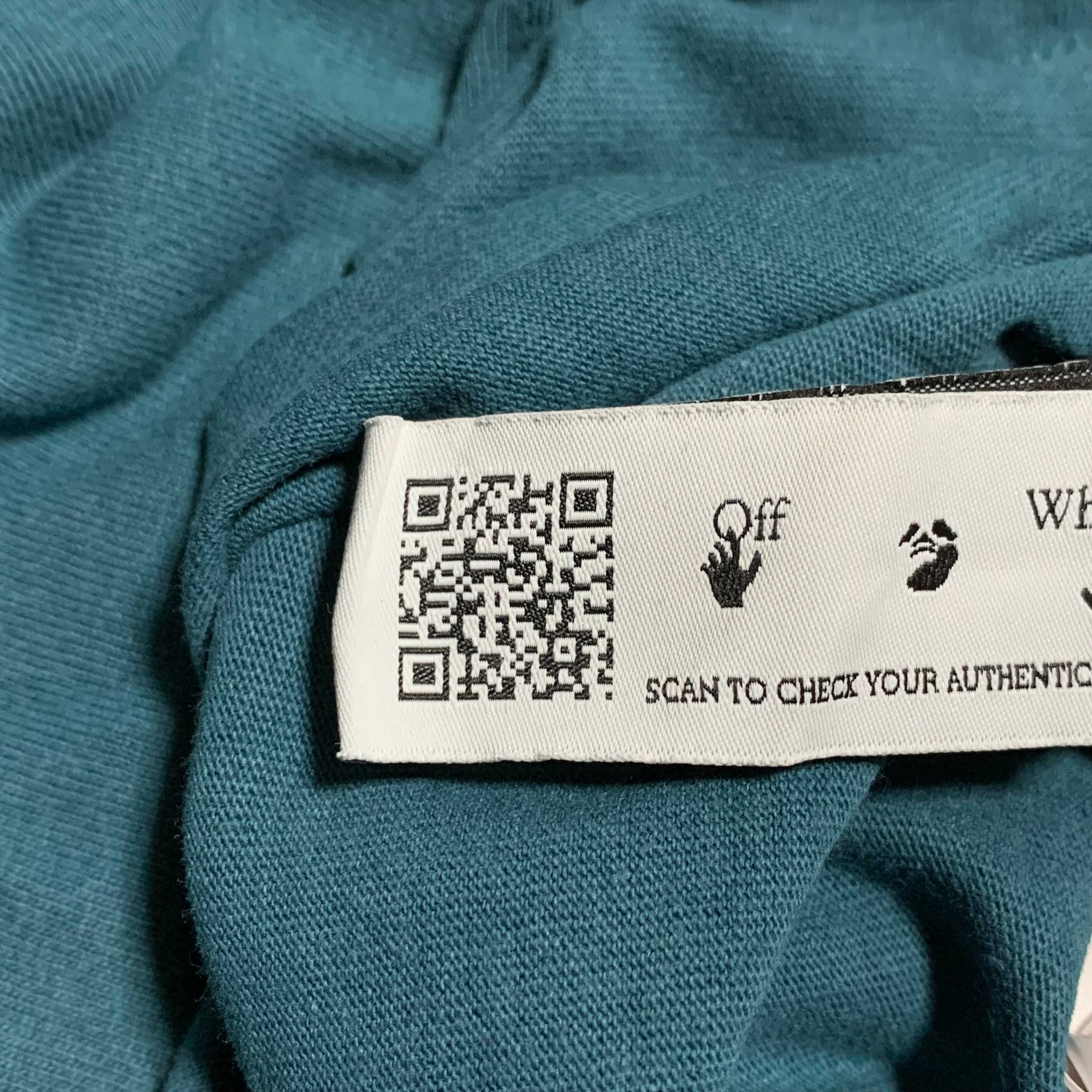 Off White Small Diag Pocket Tee Jade Green Blue Virgil Abloh