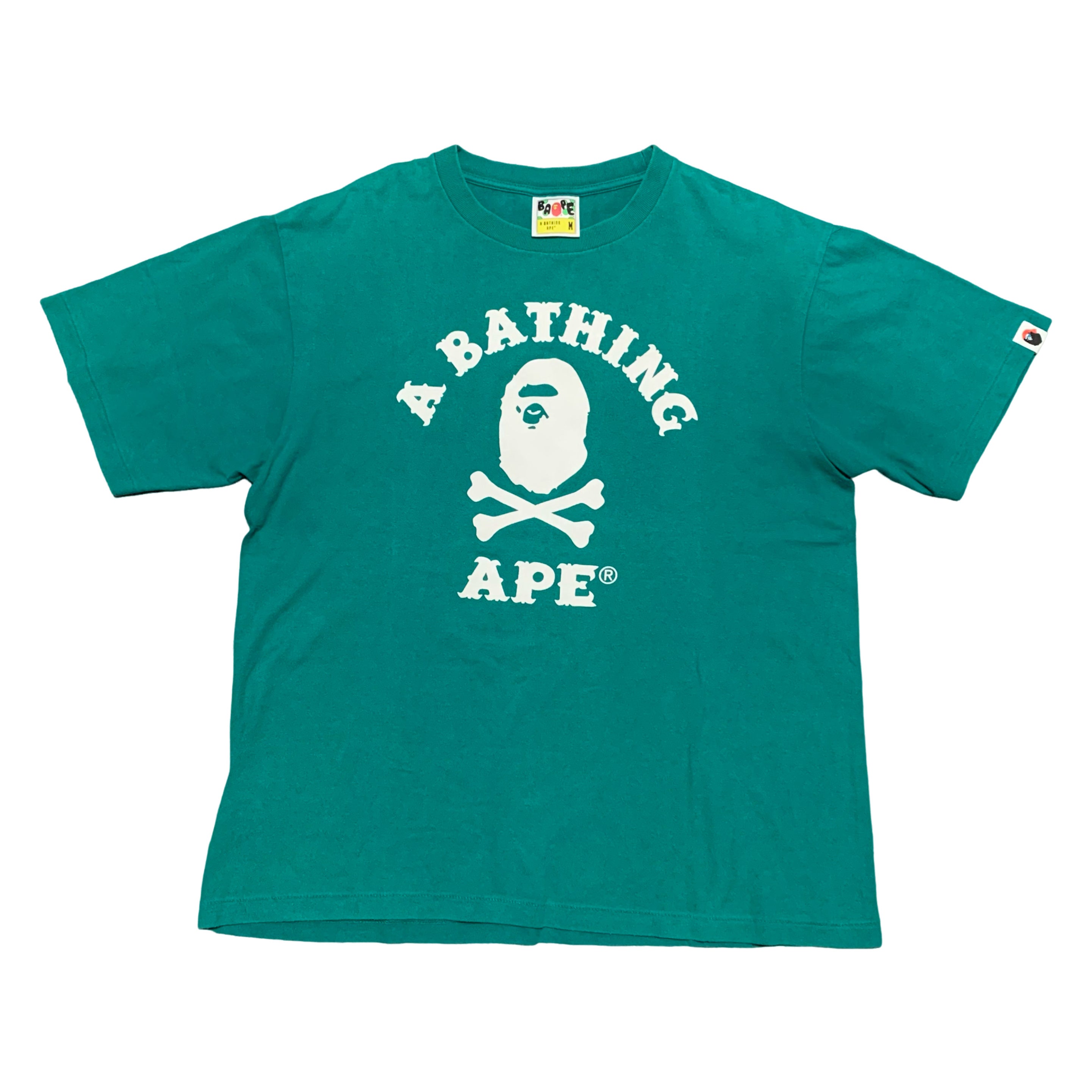 Bape Medium College Pirate Store Green Tee A Bathing Ape