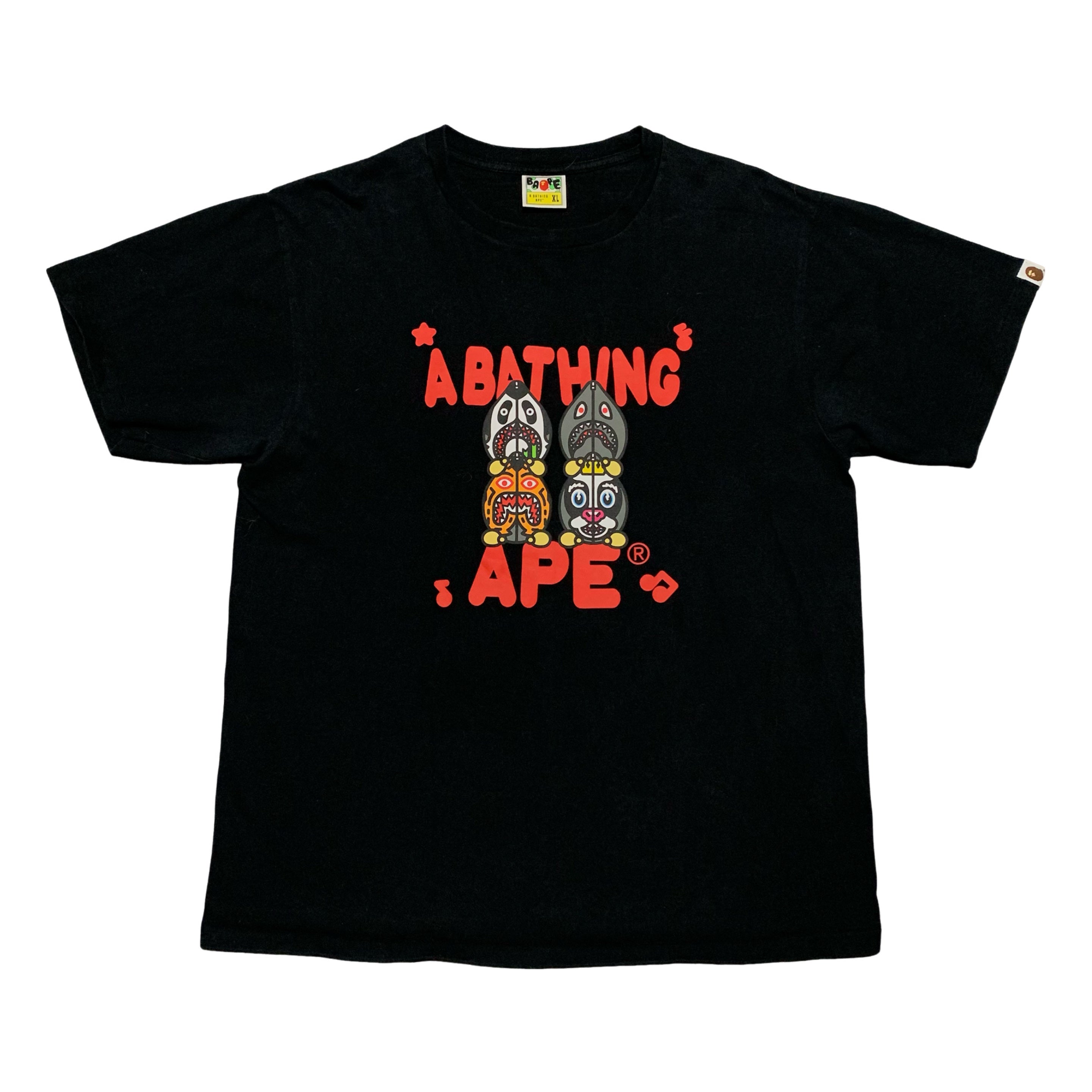 Bape XL Bathing Ape Graphic Black Tee A Bathing Ape