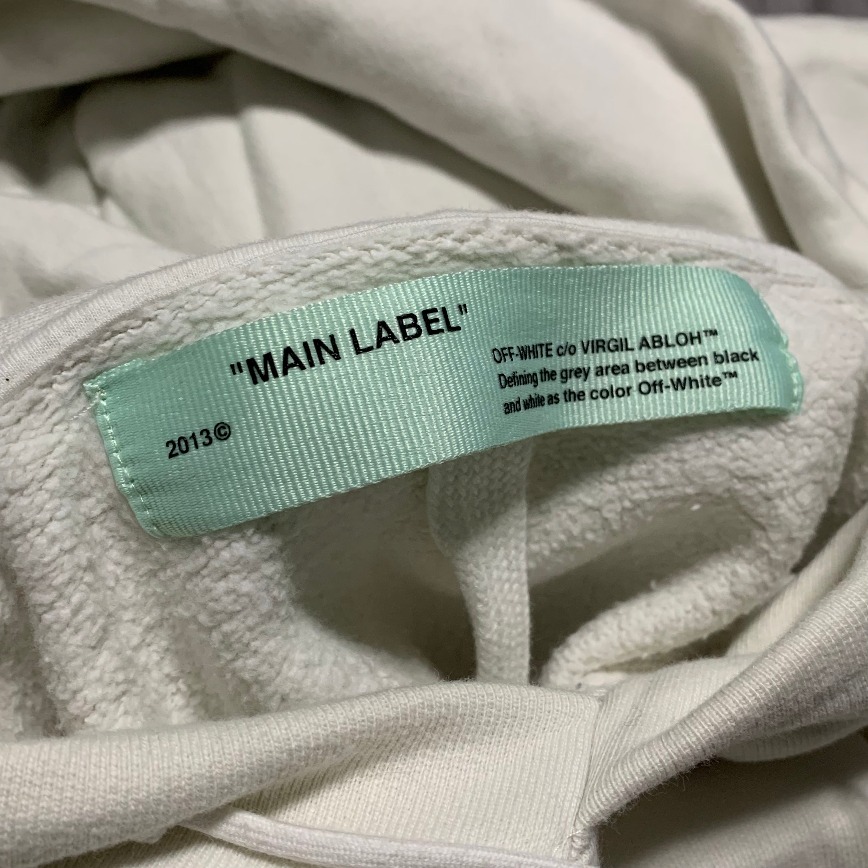 Off White Small Hoodie White Virgil Abloh Logo