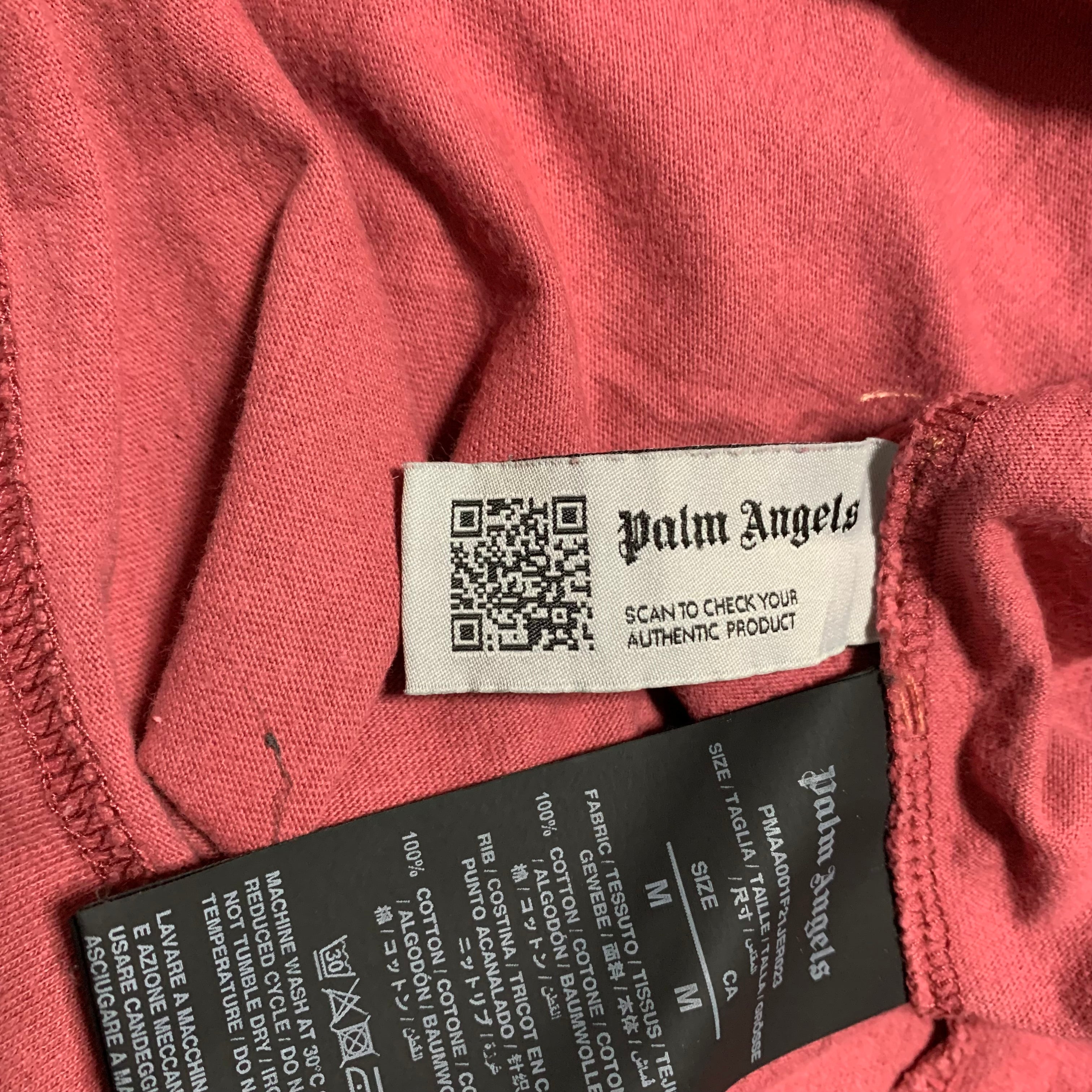 Palm Angels Medium Kill The Bear Burgundy Tee