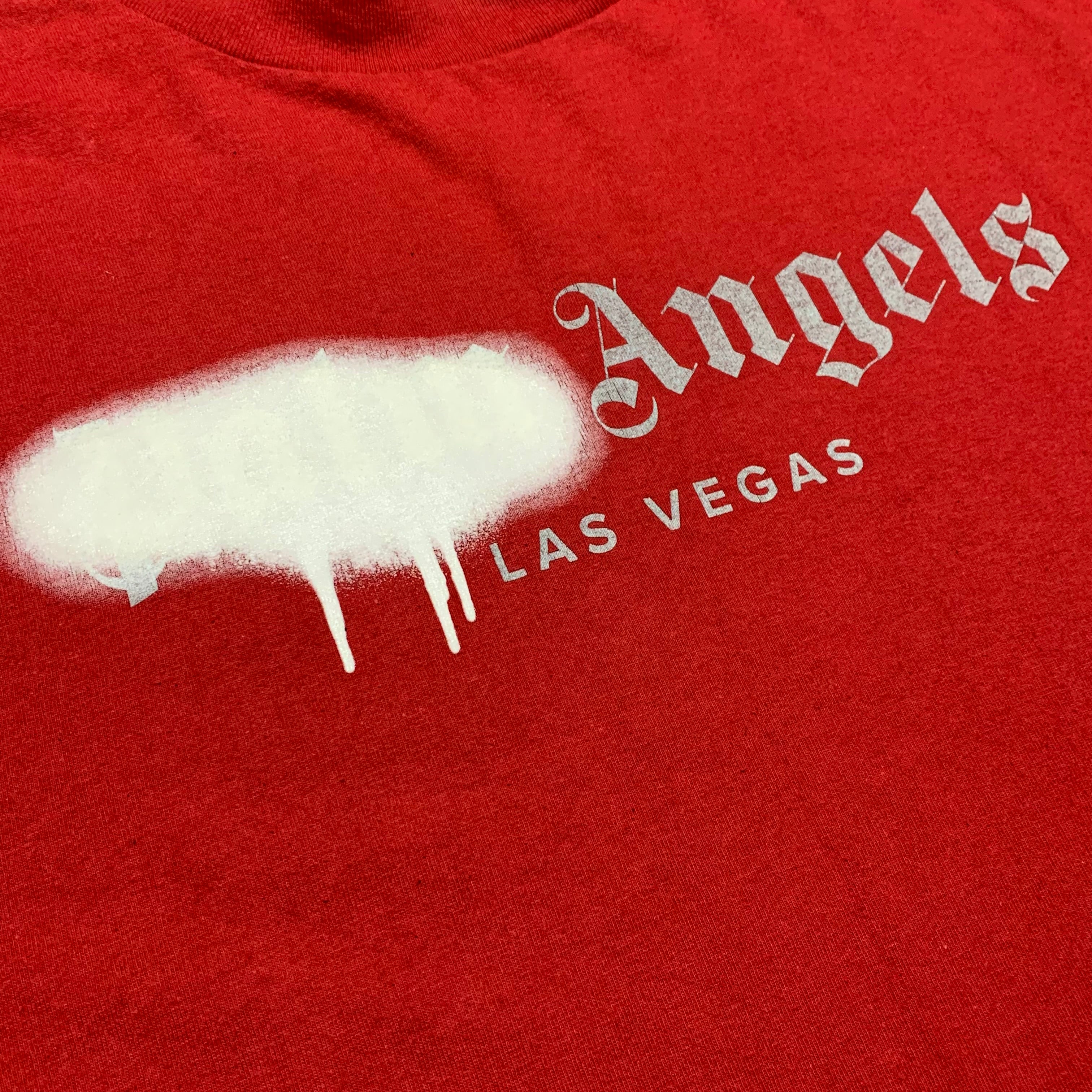 Palm Angels Medium Las Vegas Sprayed Red Tee