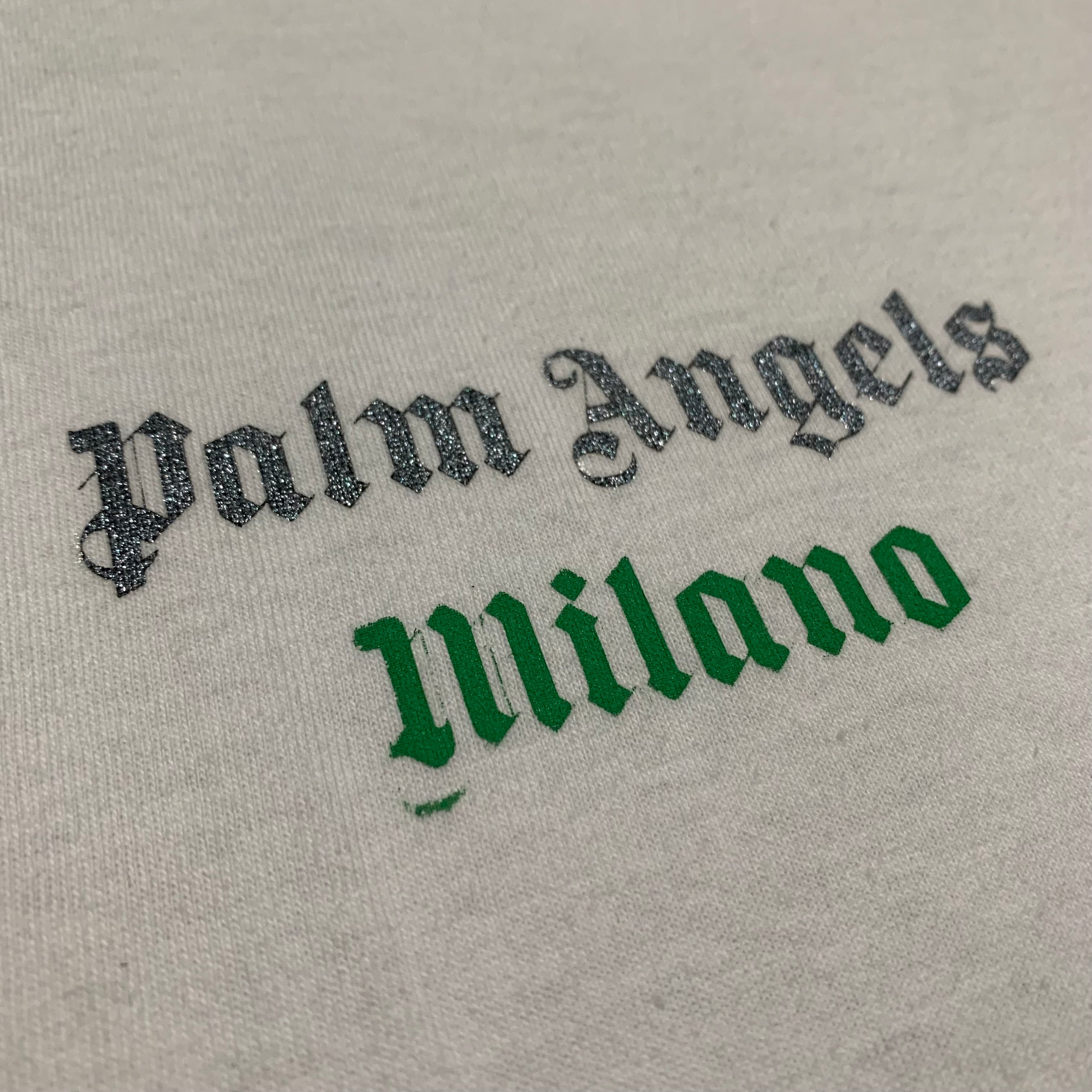 Palm Angels Medium Milano Snake Graphic White Tee