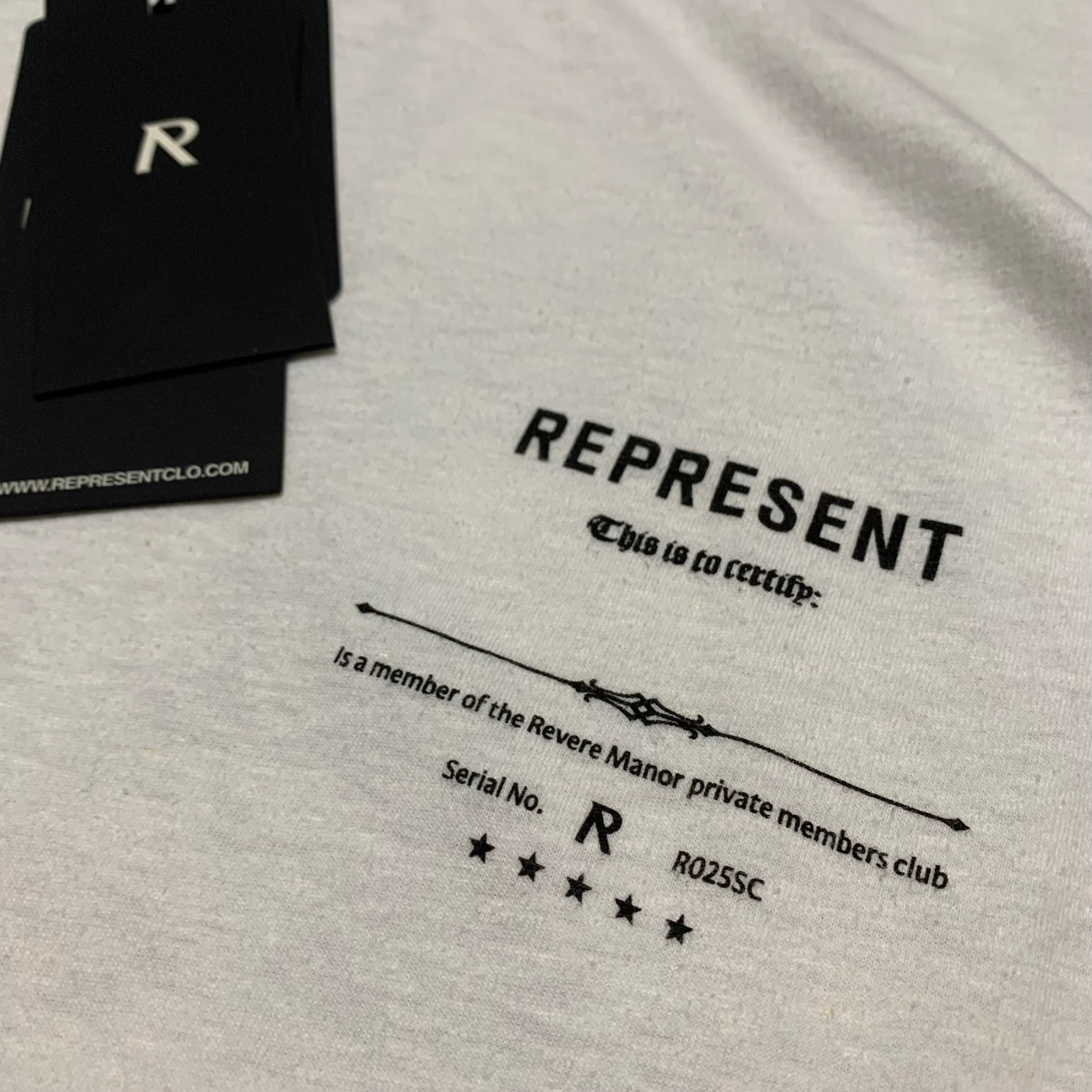 Represent Small Revere Manor Aged White Tee
