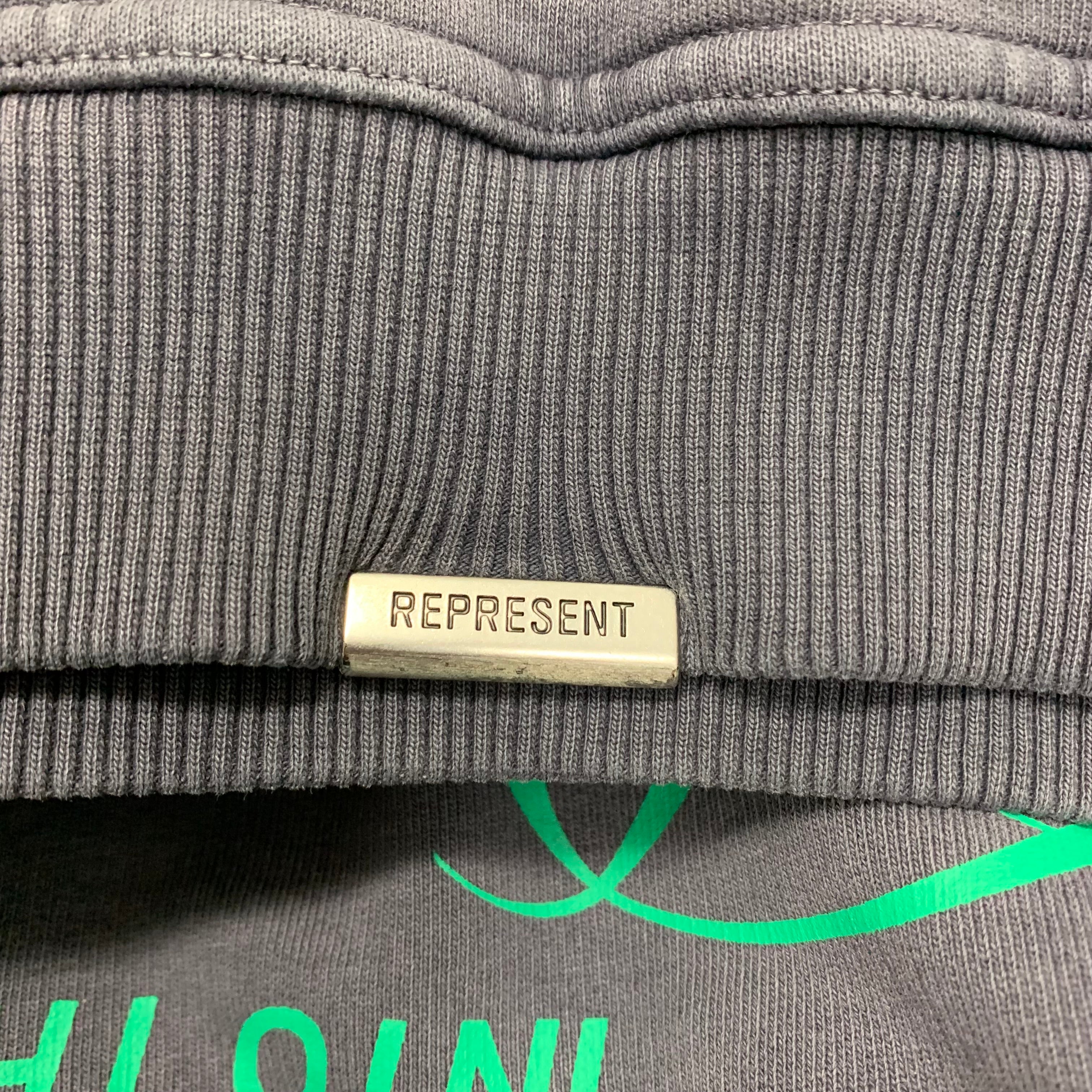 Represent Large Sweatshirt Fall From Olympus Storm Grey Sweatshirt Crewneck