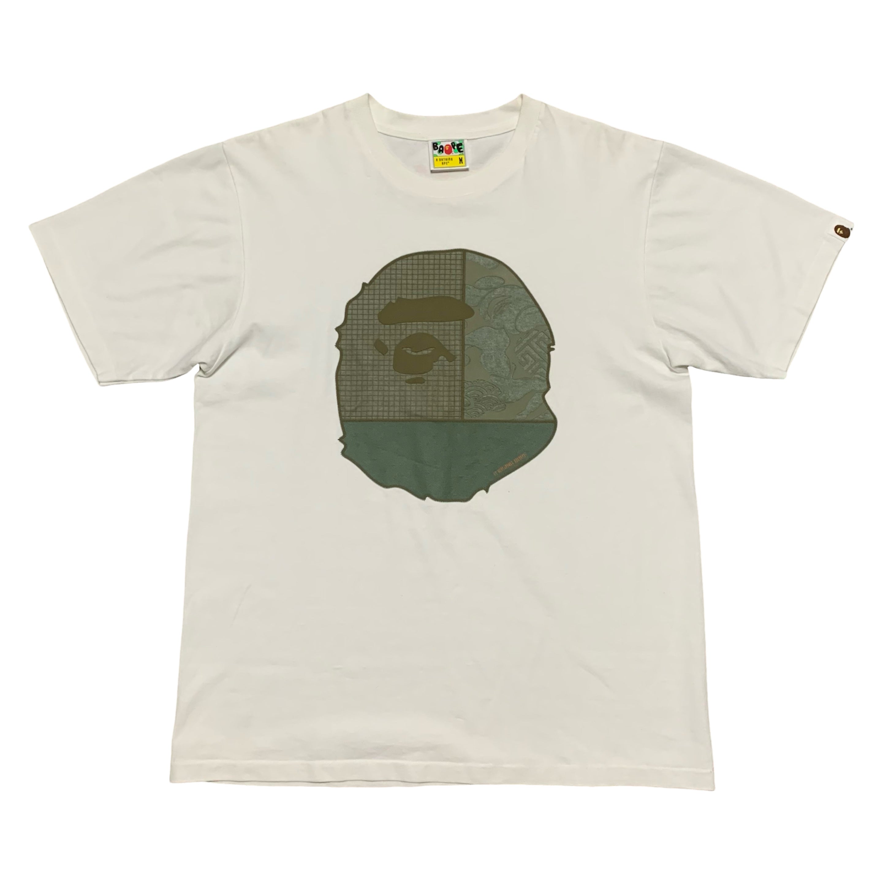 Bape Medium Ape Head Graphic White T-Shirt A Bathing Ape