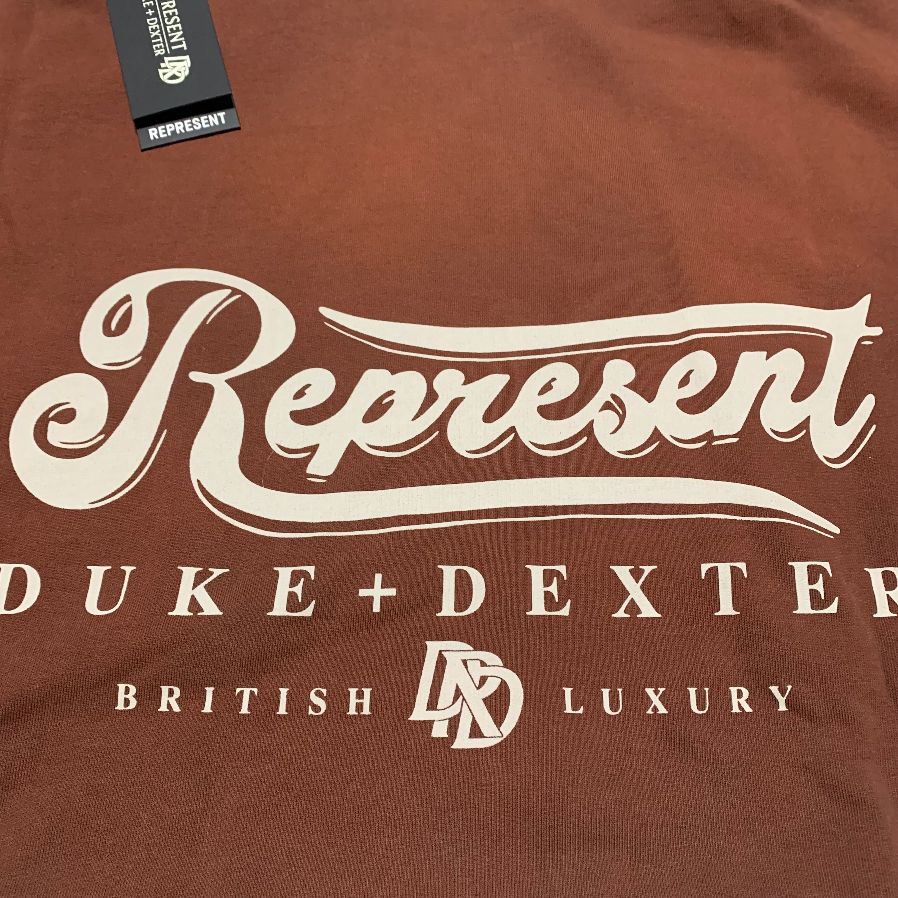 Represent Large Duke + Dexter British Luxury Hoodie Rust (RRP £180)