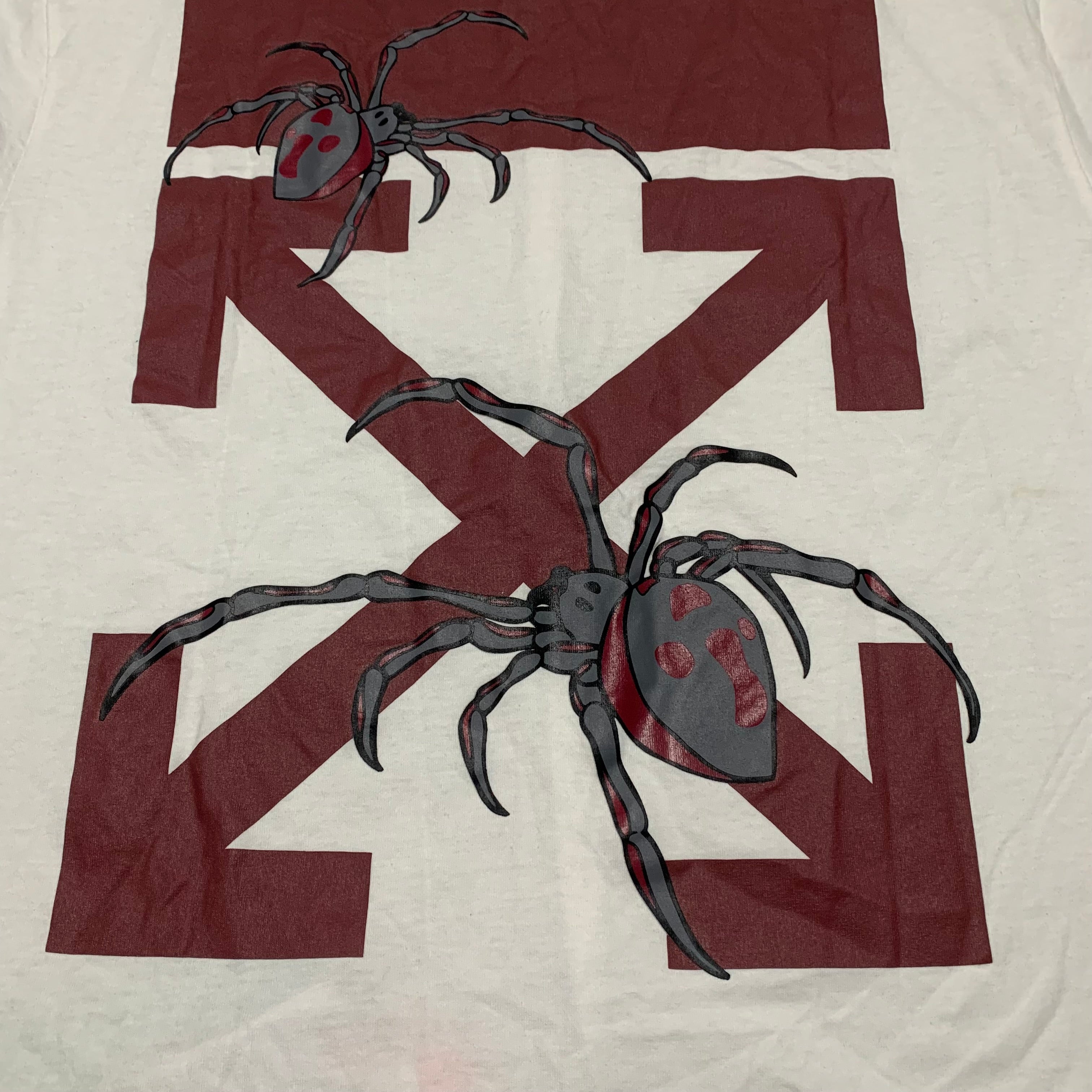 Off White Large Arachno Spider Arrows White Tee Virgil Abloh