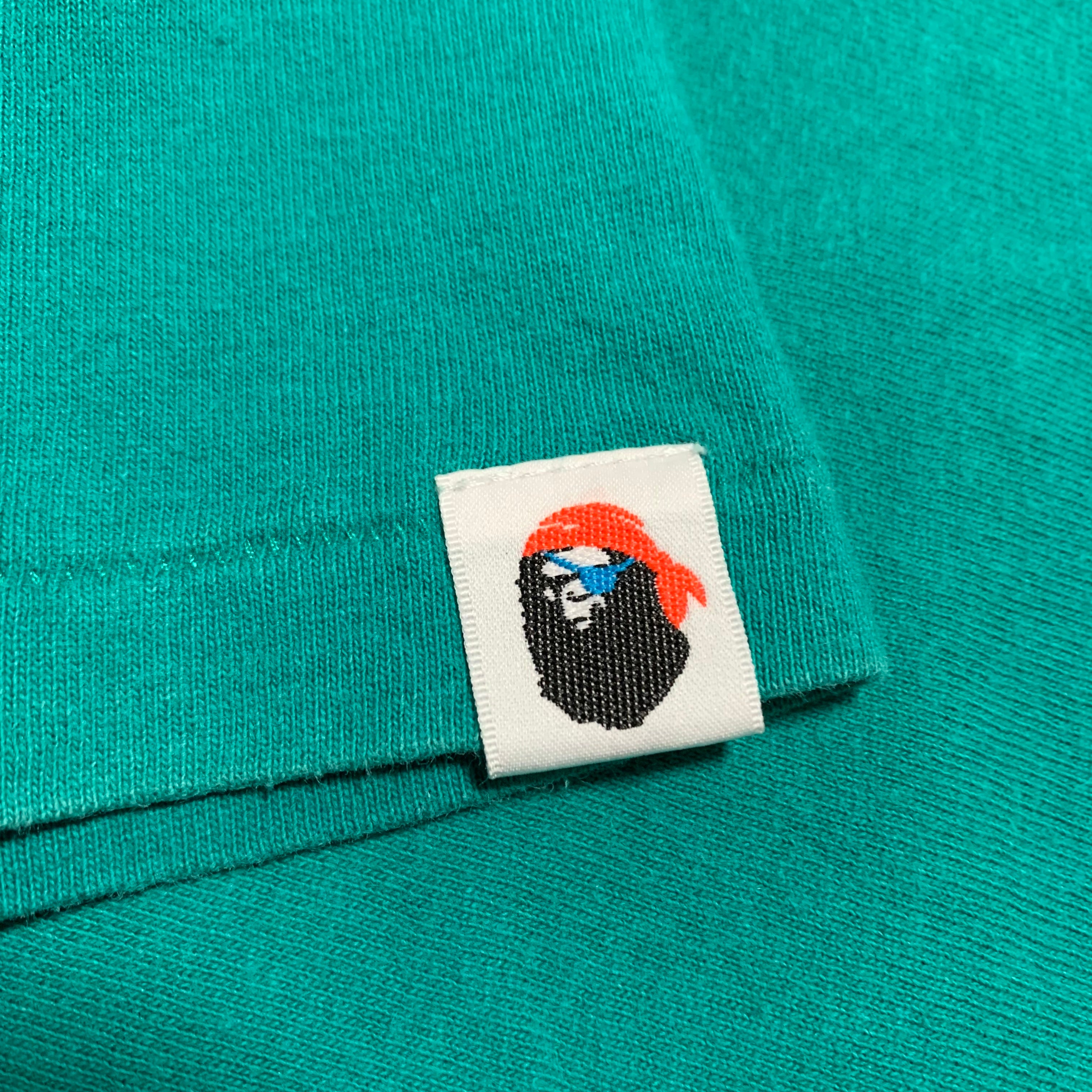 Bape Medium College Pirate Store Green Tee A Bathing Ape