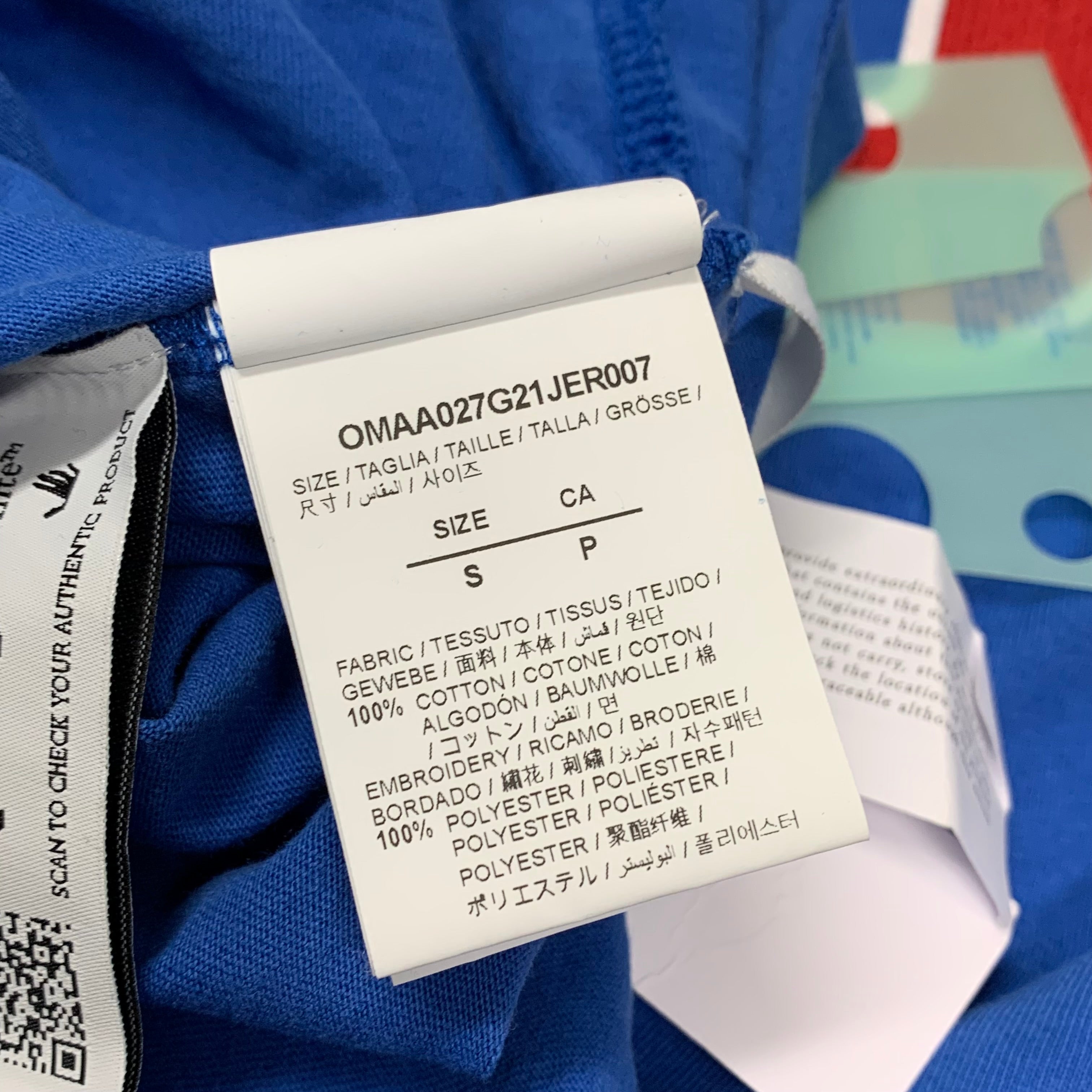 Off White Small Tee MLB Chicago Cubs Blue T-Shirt Virgil Abloh