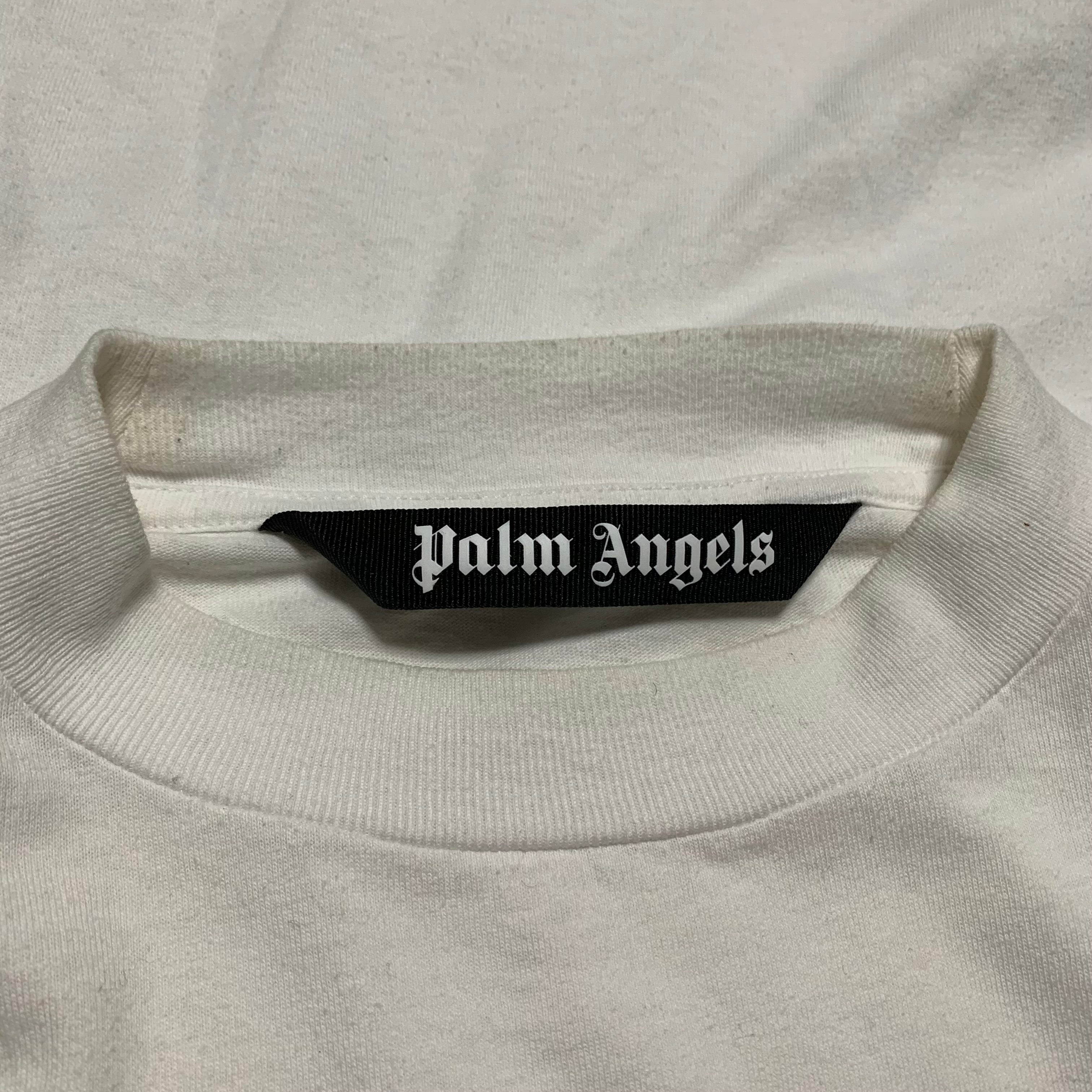Palm Angels Small Paris Sprayed White Tee