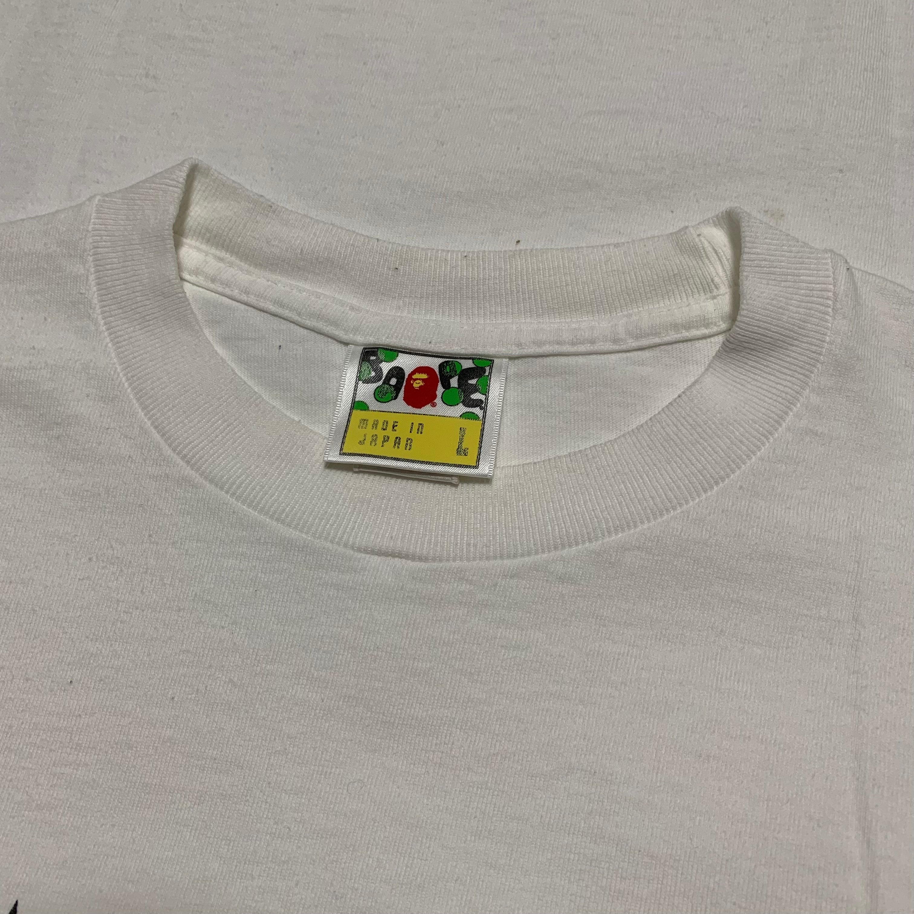 Bape Large Original Fake White Tee A Bathing Ape 2010