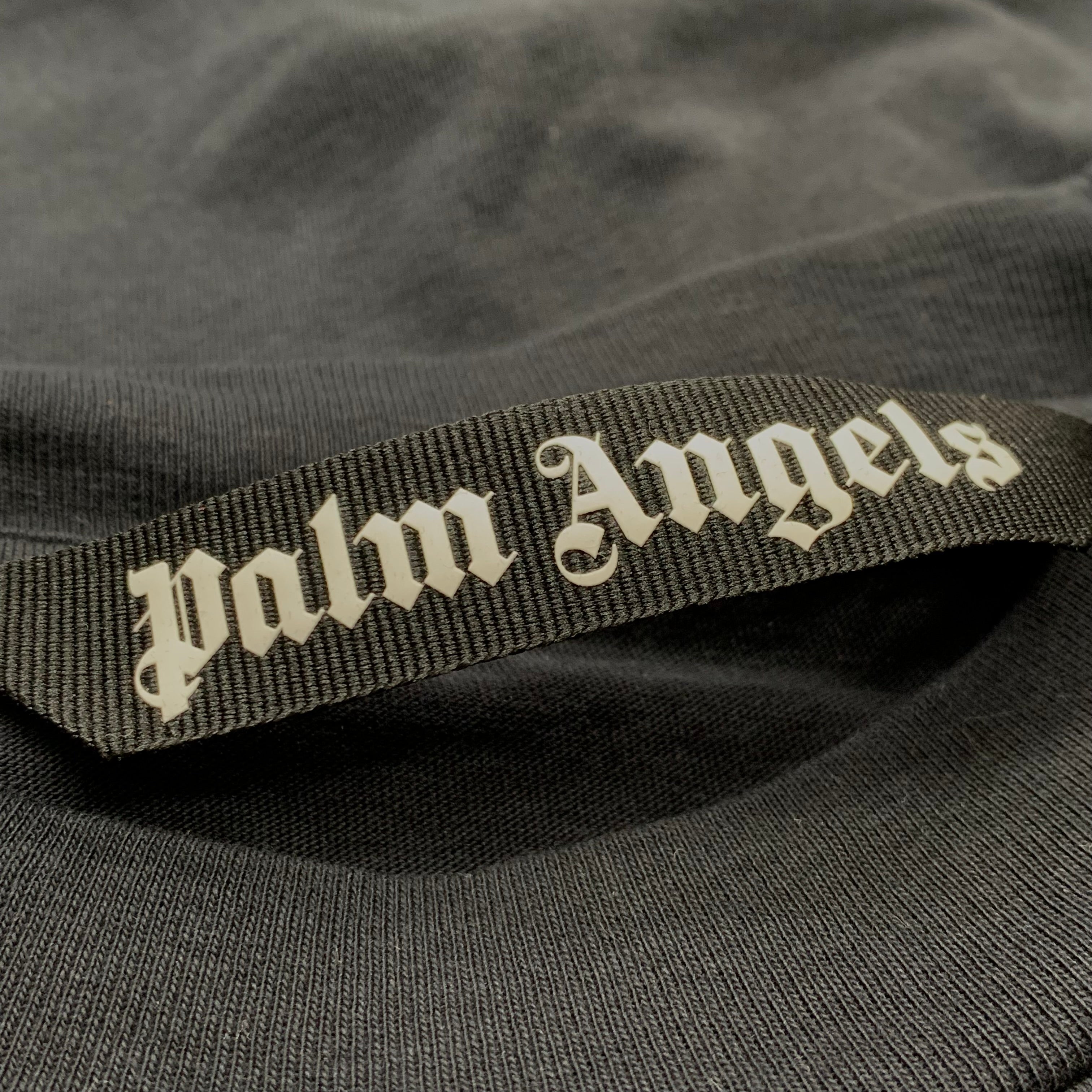 Palm Angels Small Tee Gothic Logo Black T-Shirt