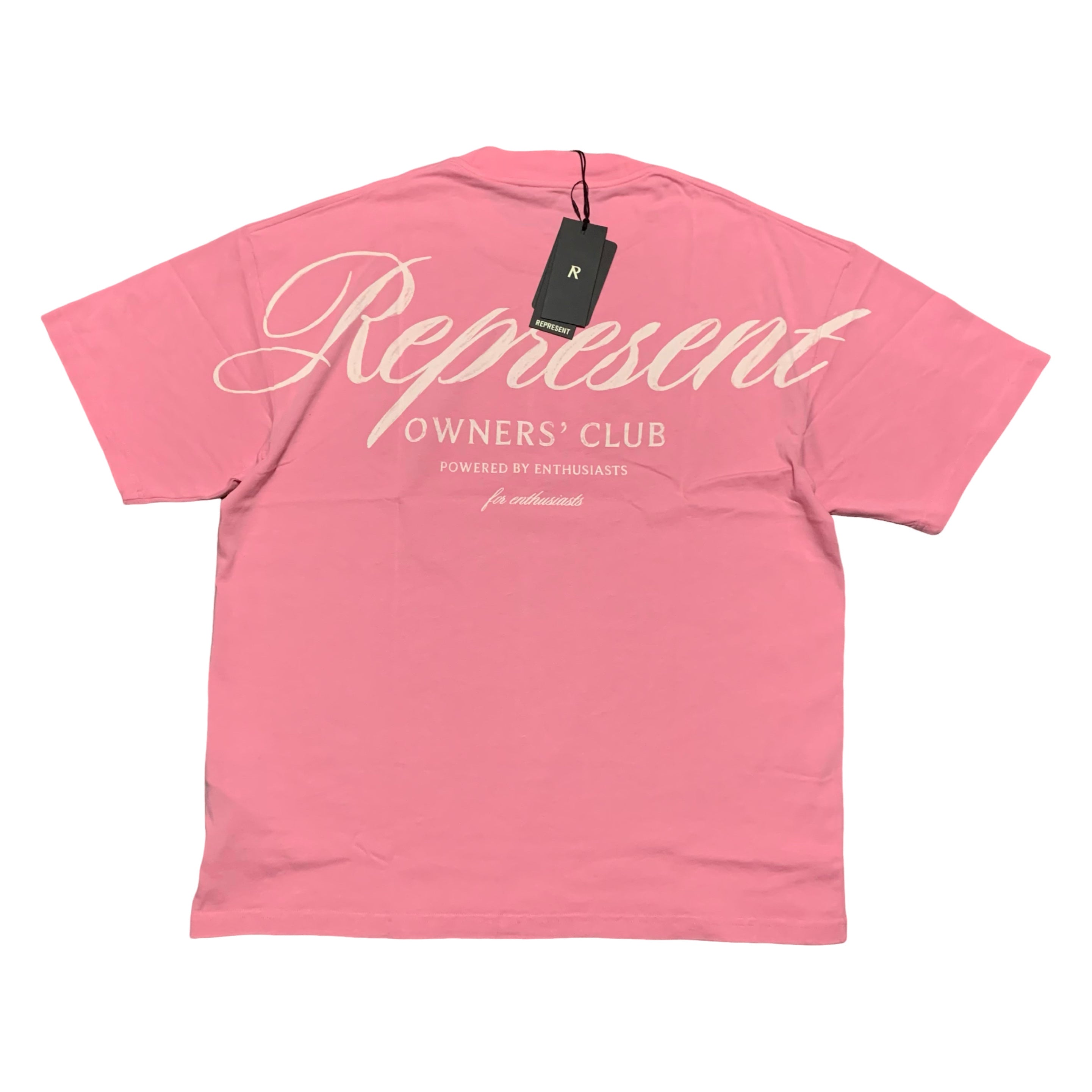 Represent Medium Owners Club Script Pink Tee