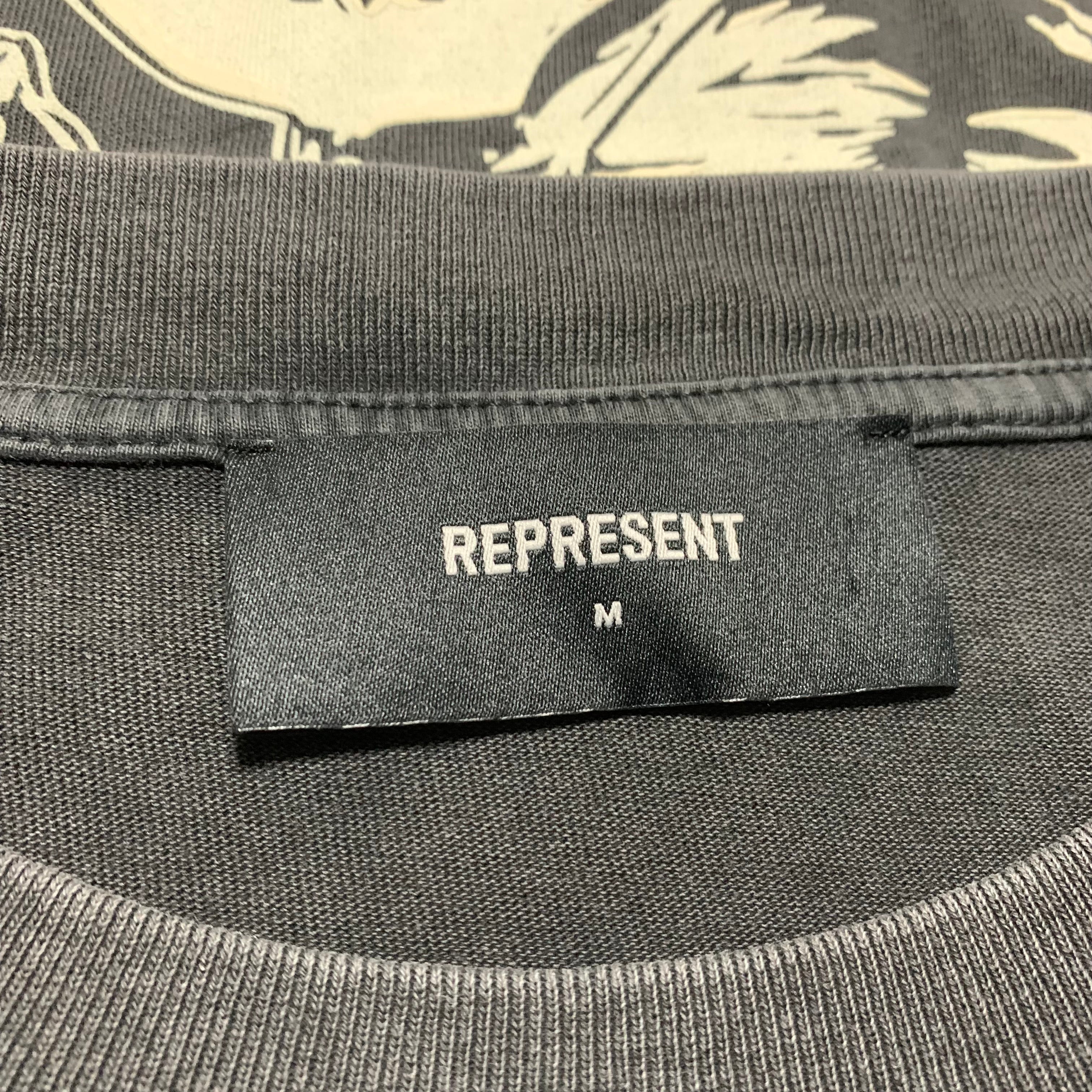 Represent Medium Mascot Vintage Grey Tee