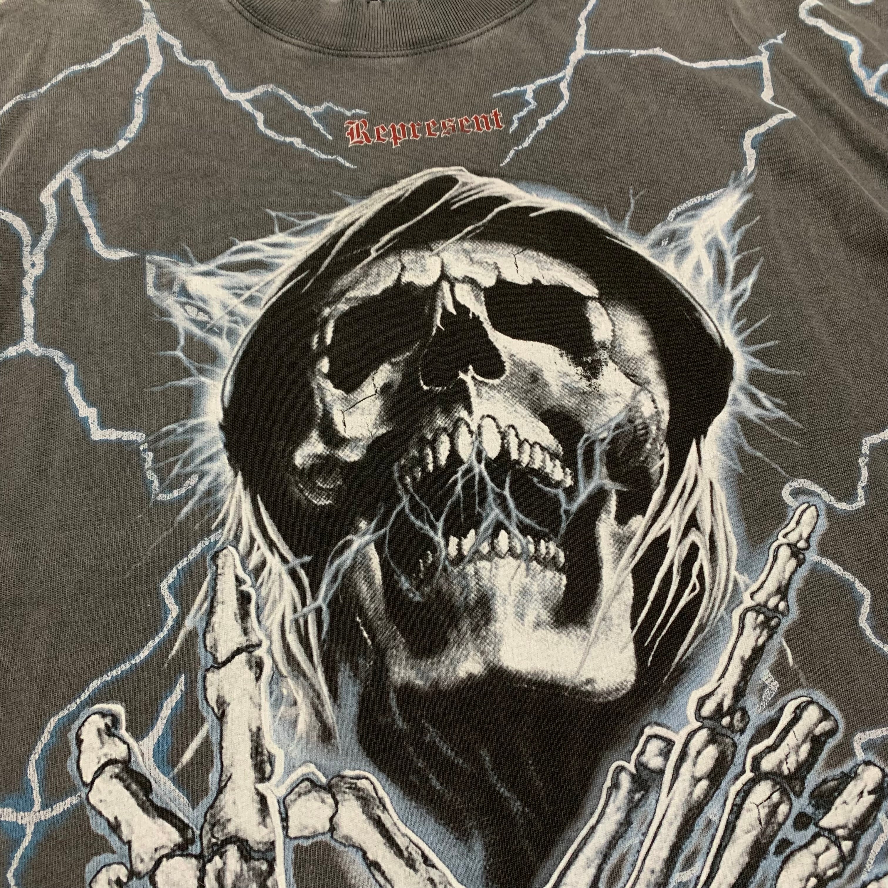 Represent Large Louder Than Hell Vintage Grey Tee