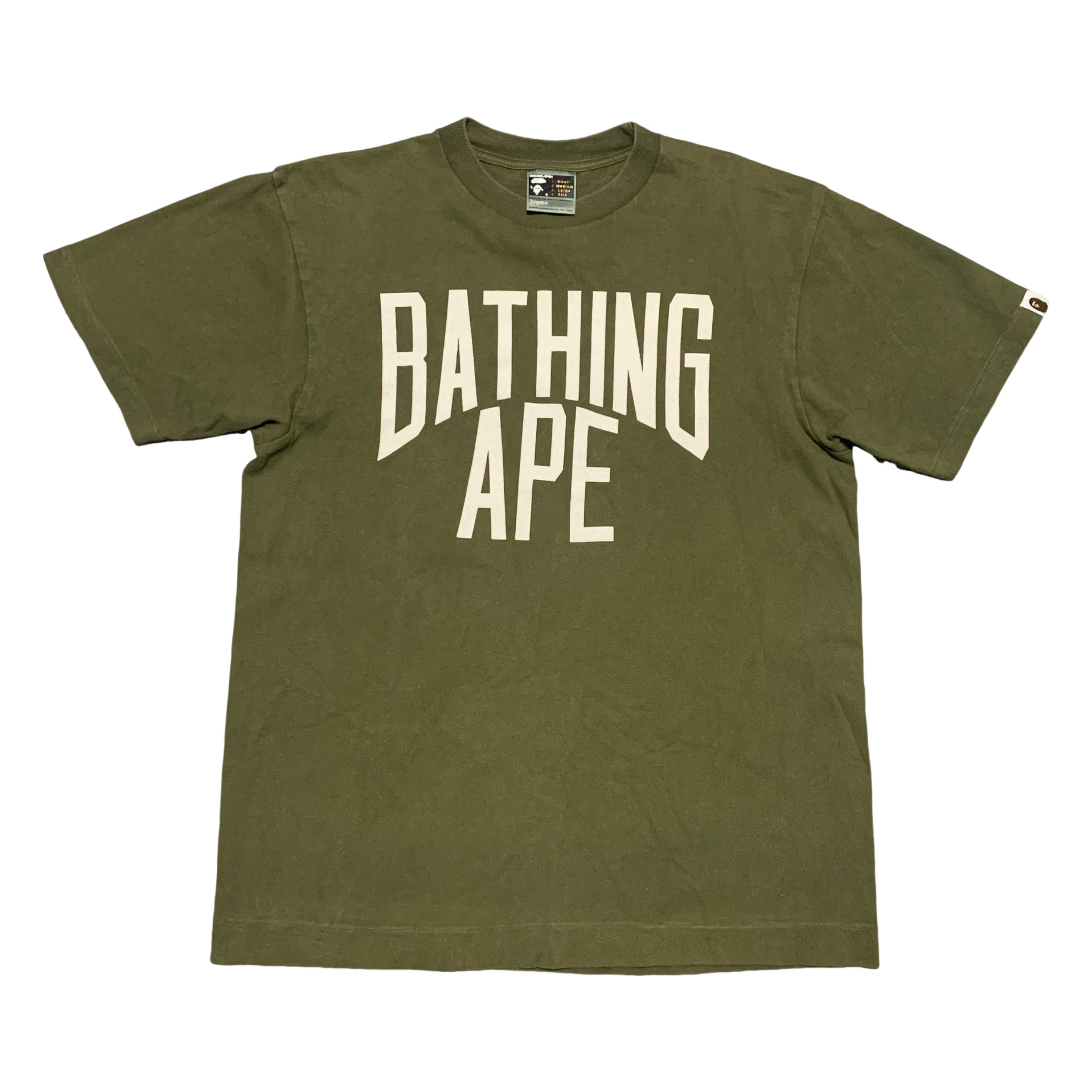 Bape Medium Bathing Ape Khaki Green Tee Vintage OG