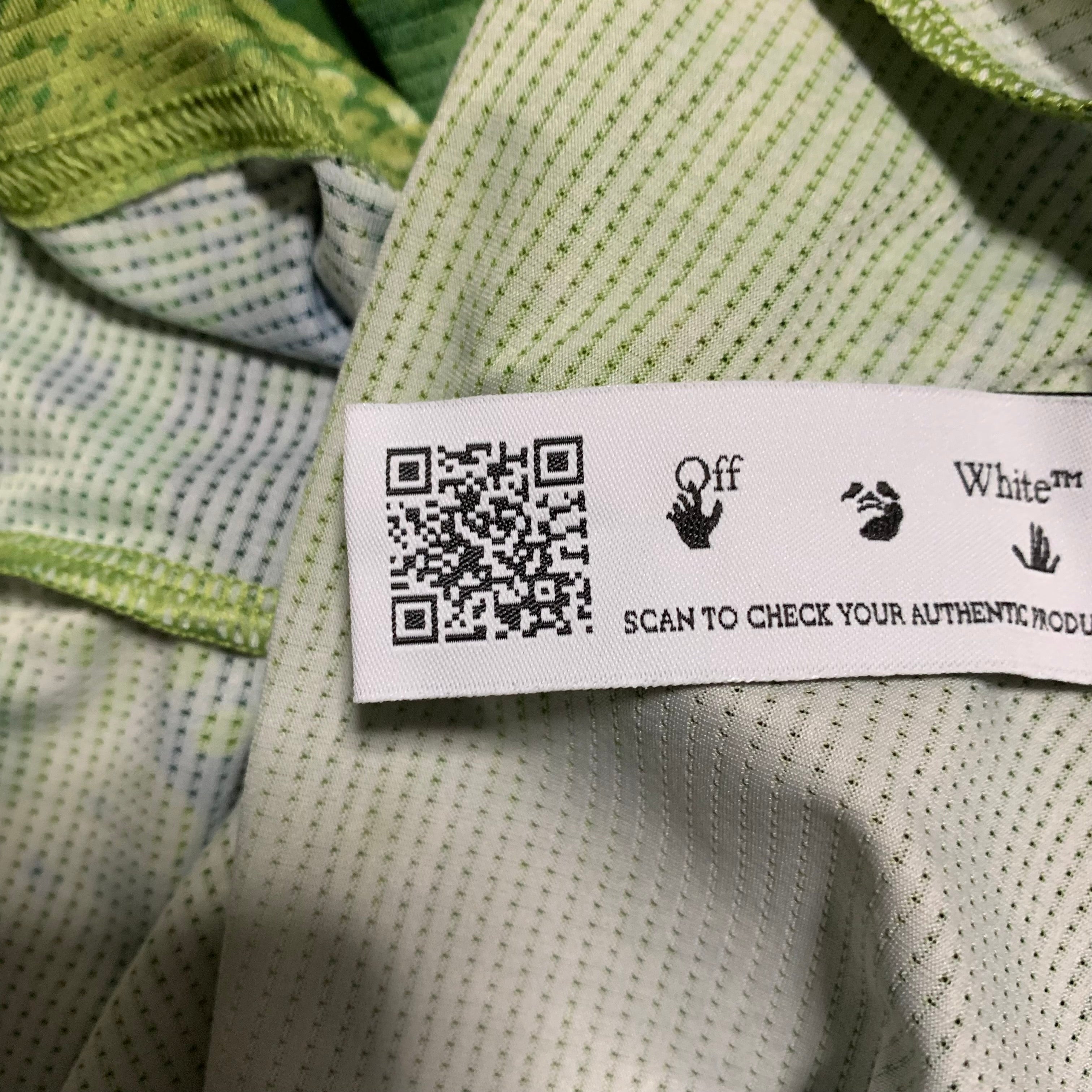 Off White Medium Active Camo Logo Green Tee Virgil Abloh