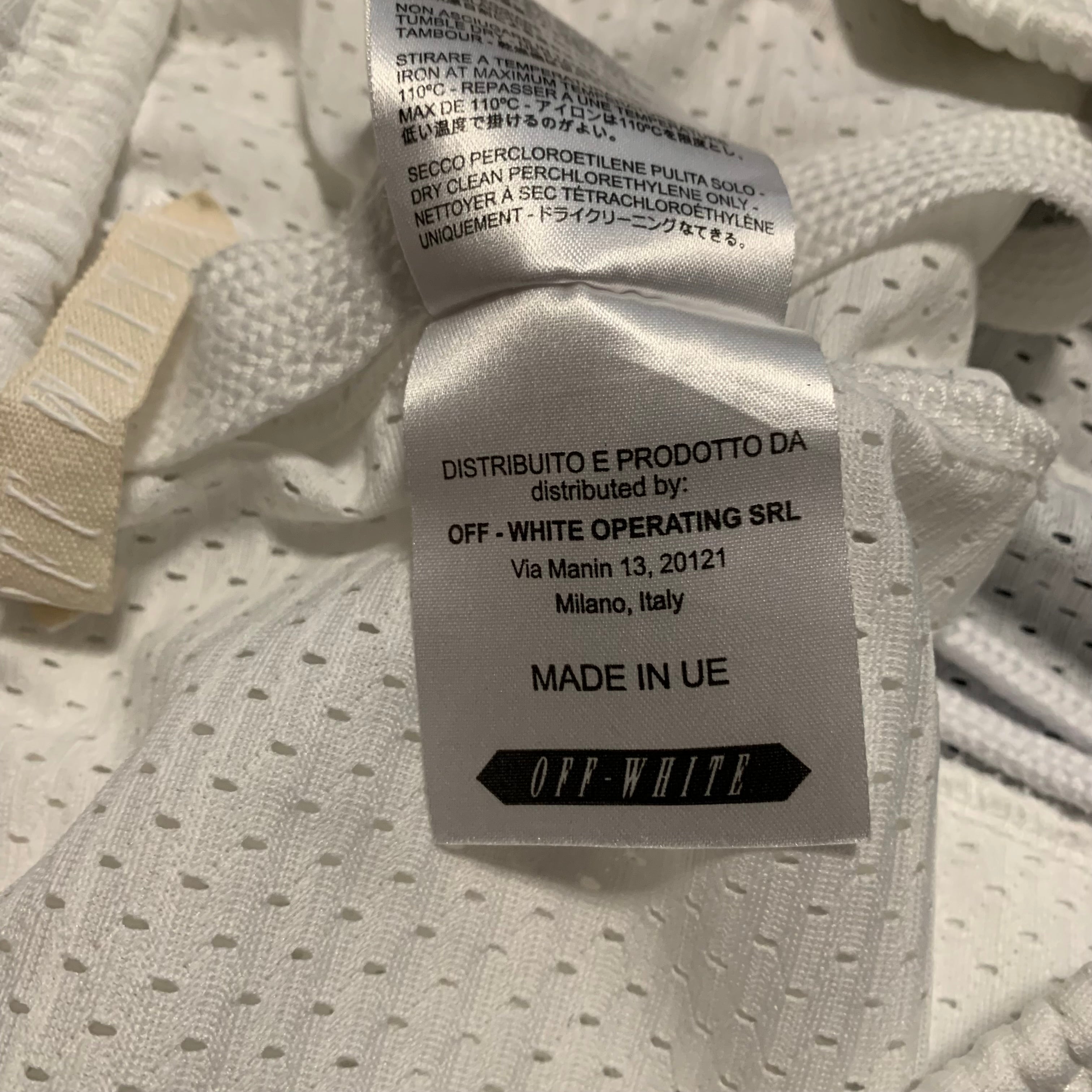 Off White Small Shorts Diag White Mesh Shorts Virgil Abloh