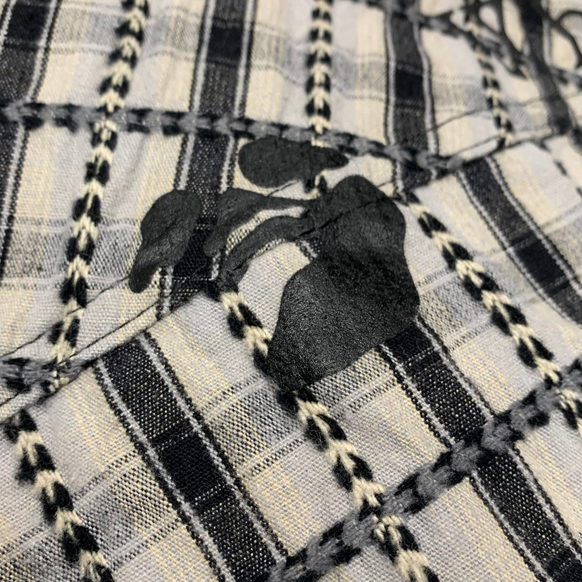 Off White Small Shirt Flannel Check Grey Top Virgil Abloh