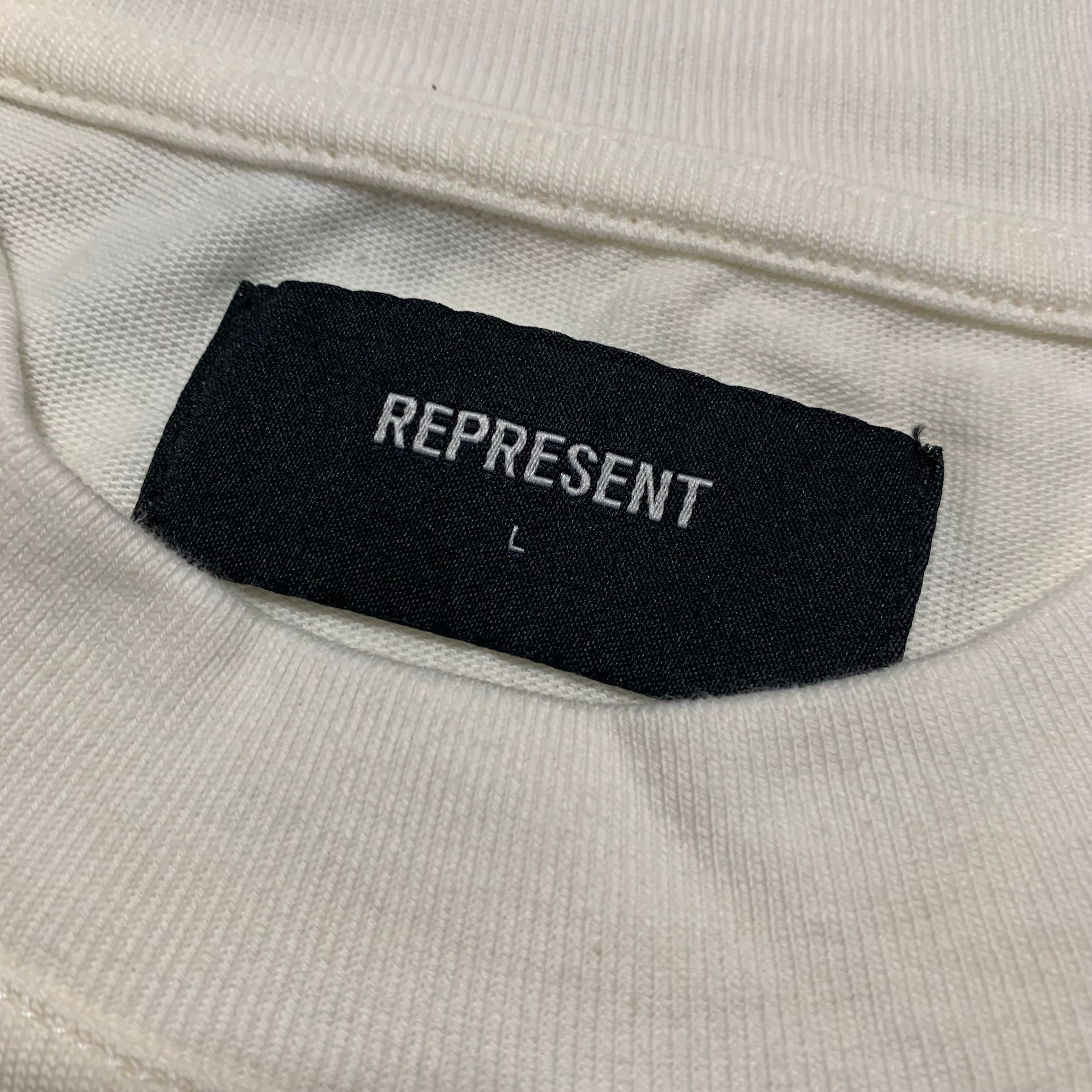Represent Large Five Point Four Flat White Tee Limited Edition