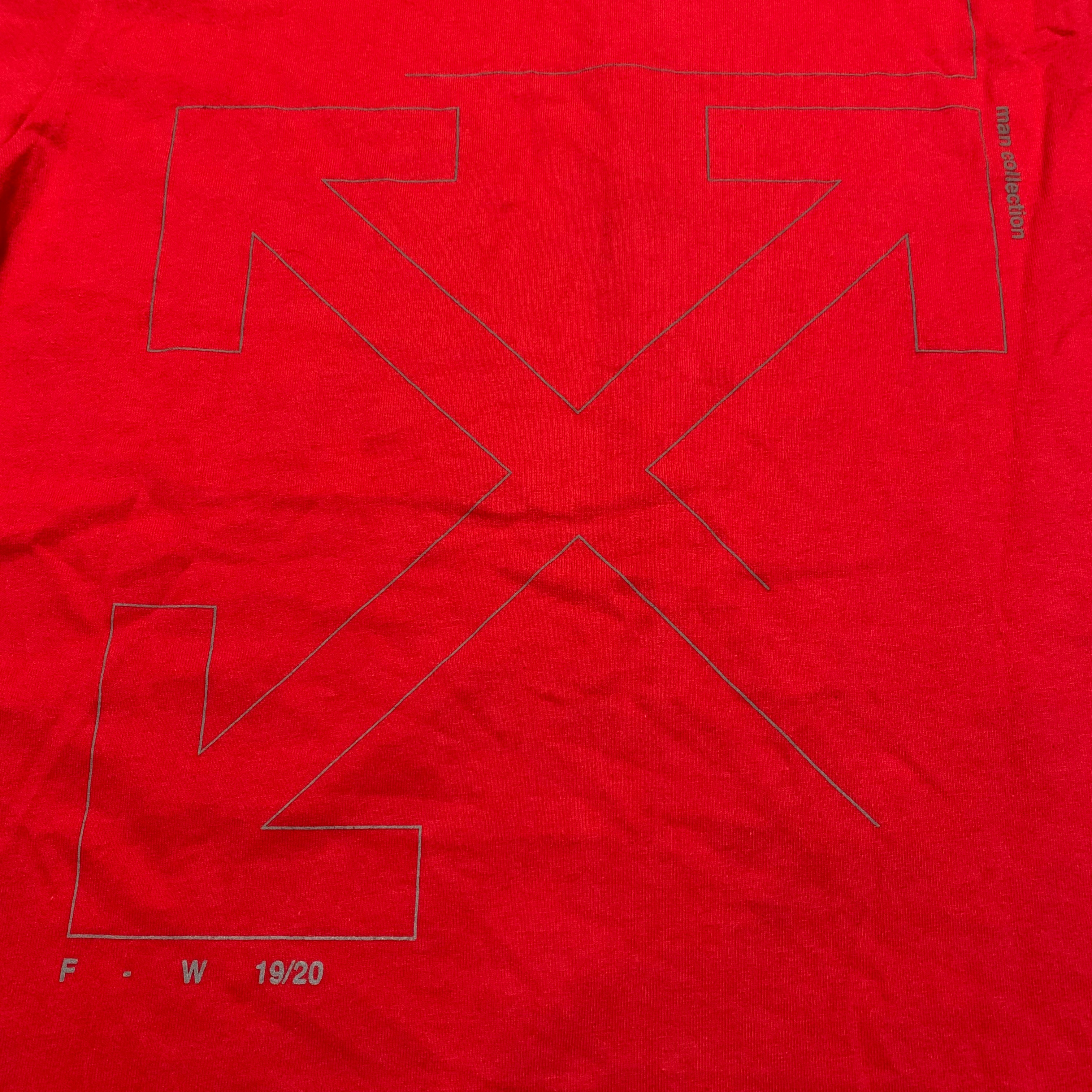 Off White Small Arrows Red Tee Virgil Abloh