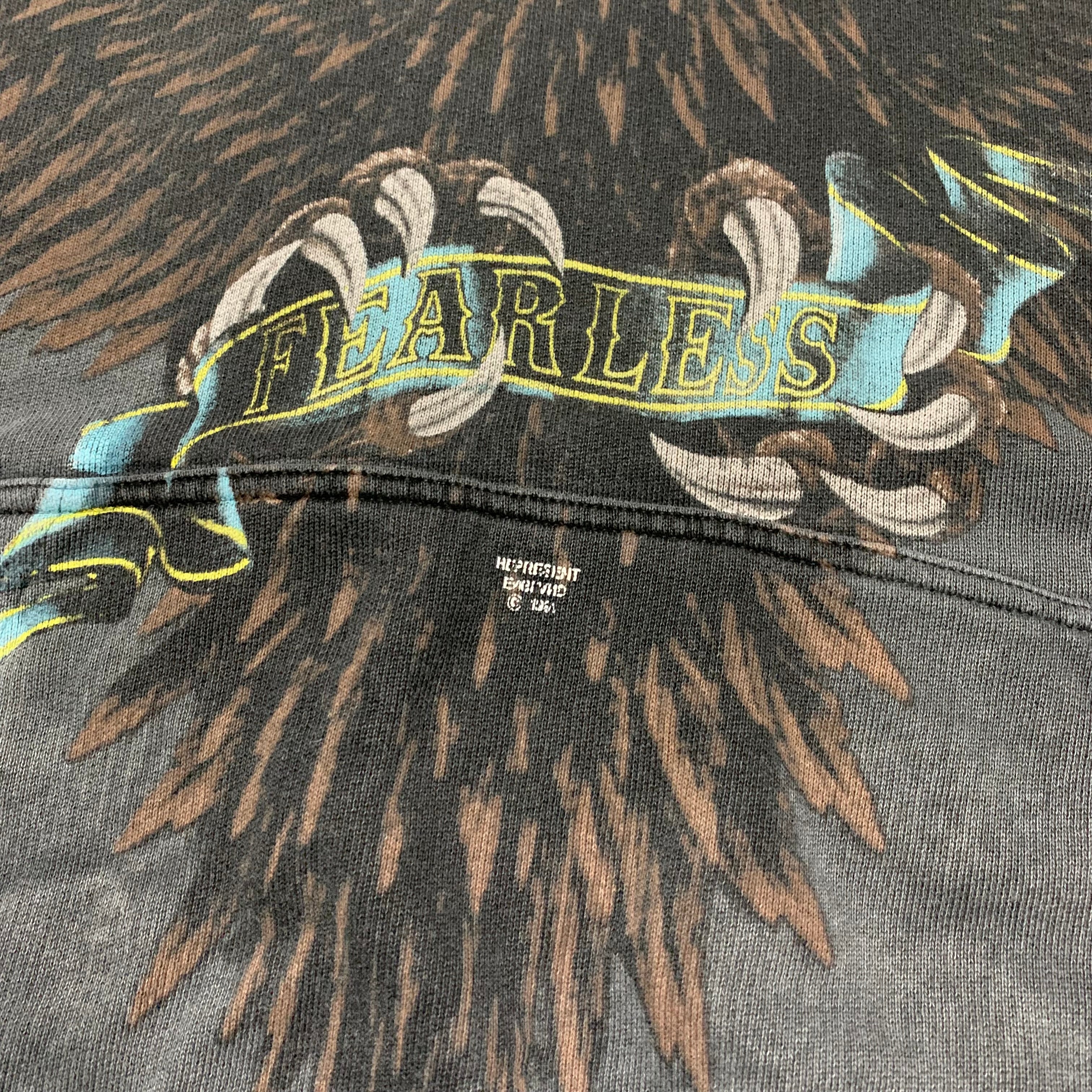 Represent Medium Terrier Eagle Vintage Grey Hoodie Distressed