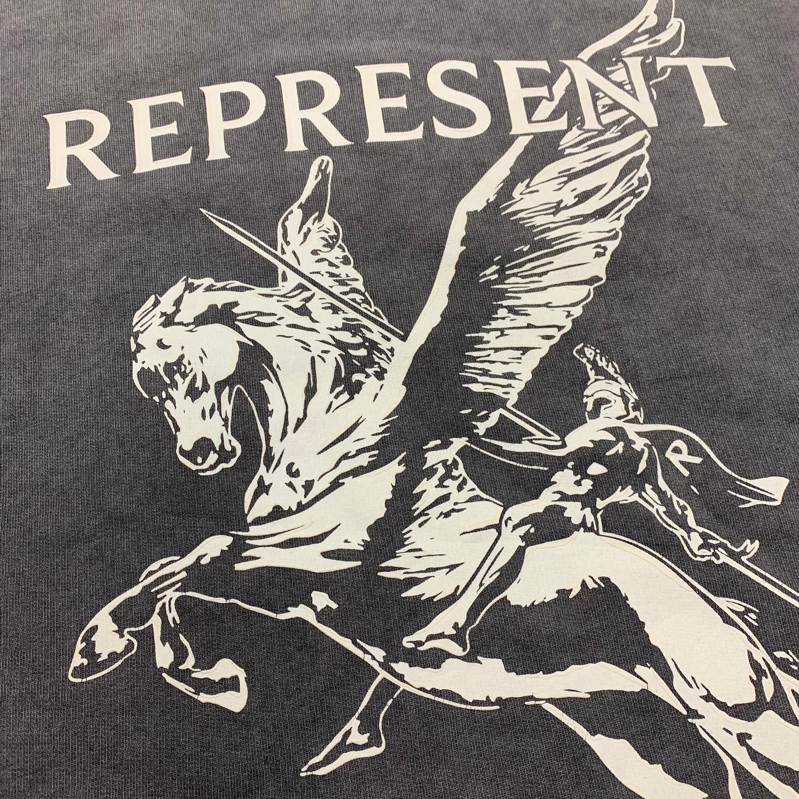 Represent XXS Hoodie Mascot Initial Vintage Grey Hoodie