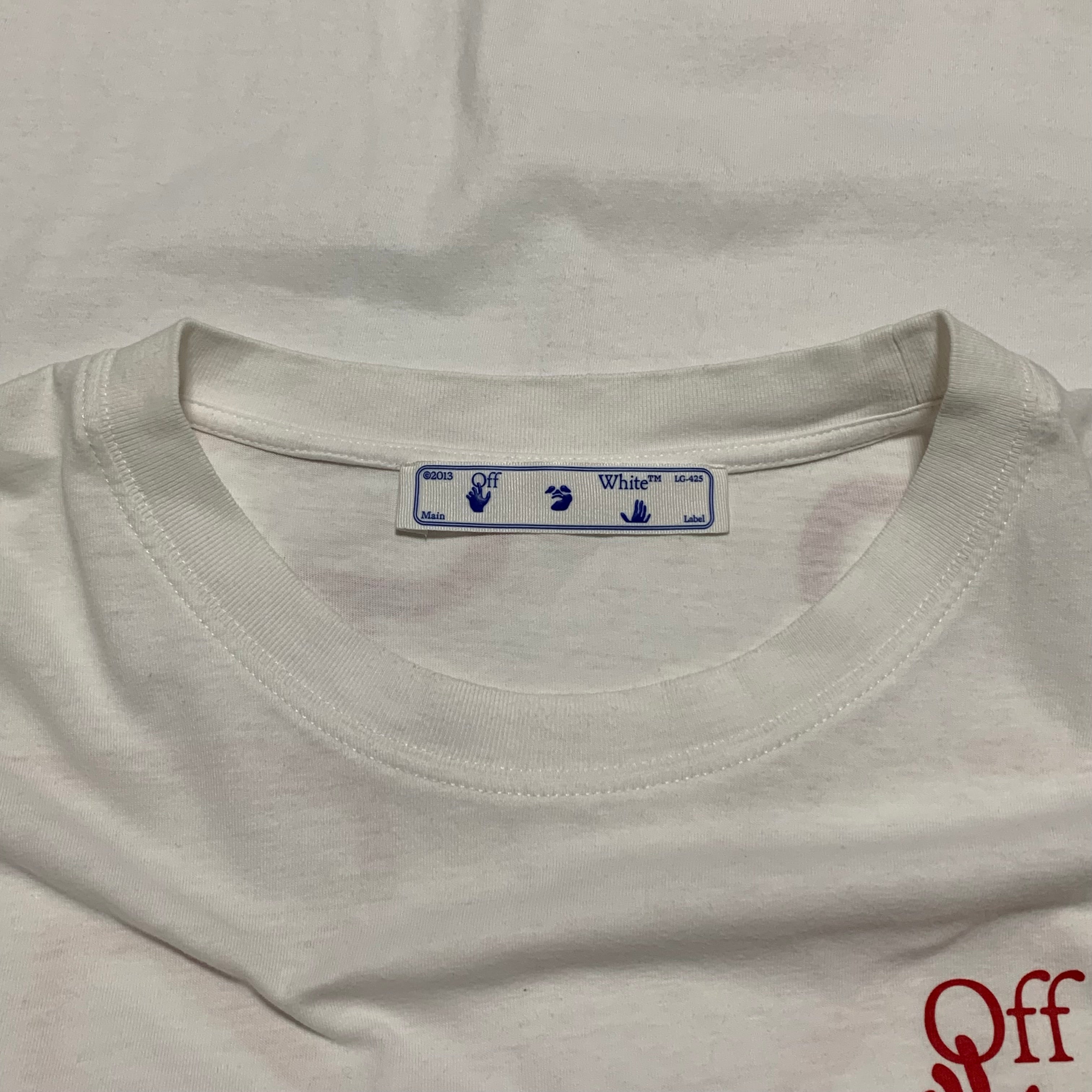 Off White XL Starred Arrows White Tee Virgil Abloh