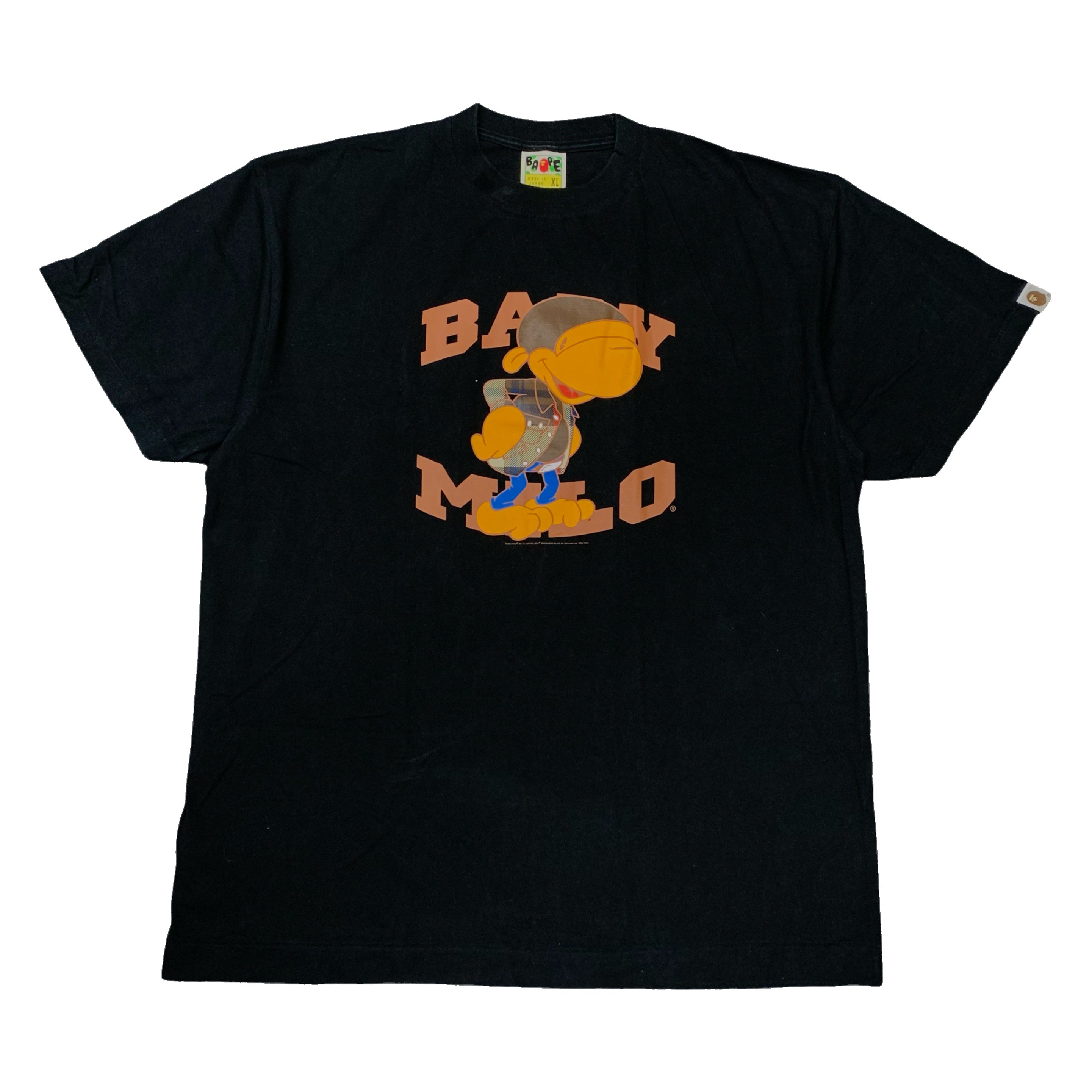 Bape XL Tee Baby Milo Black T-Shirt A Bathing Ape 2008