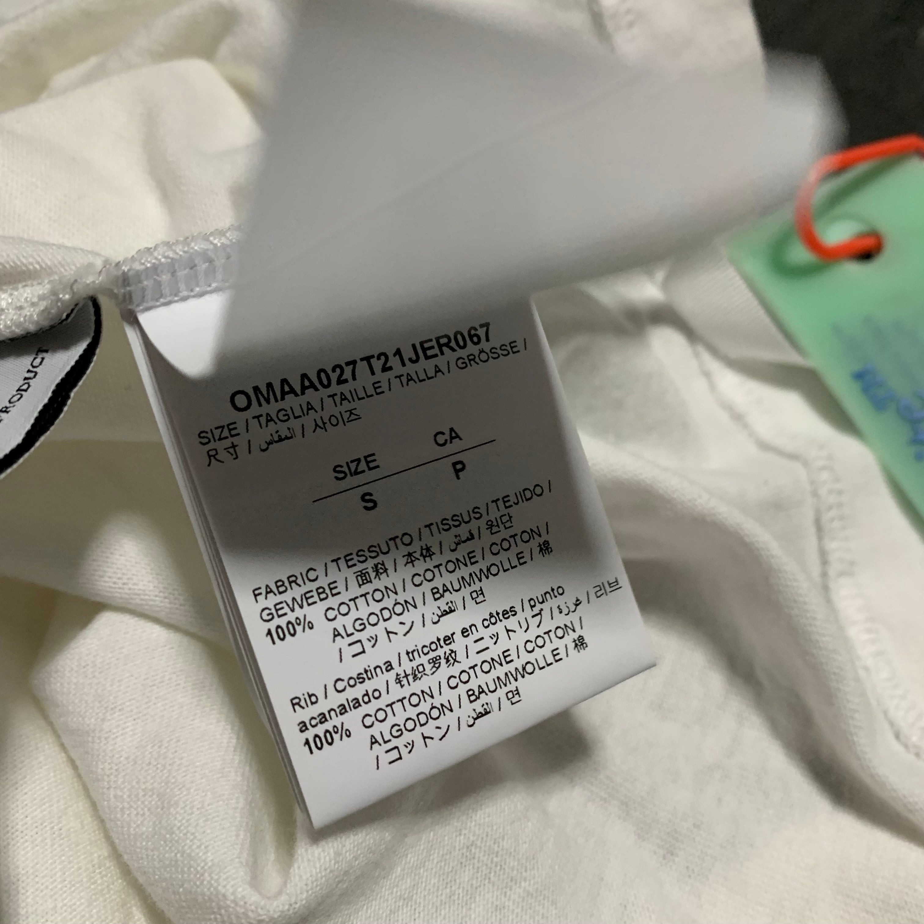 Off White Small Caravaggio Till The End White Tee Virgil Abloh