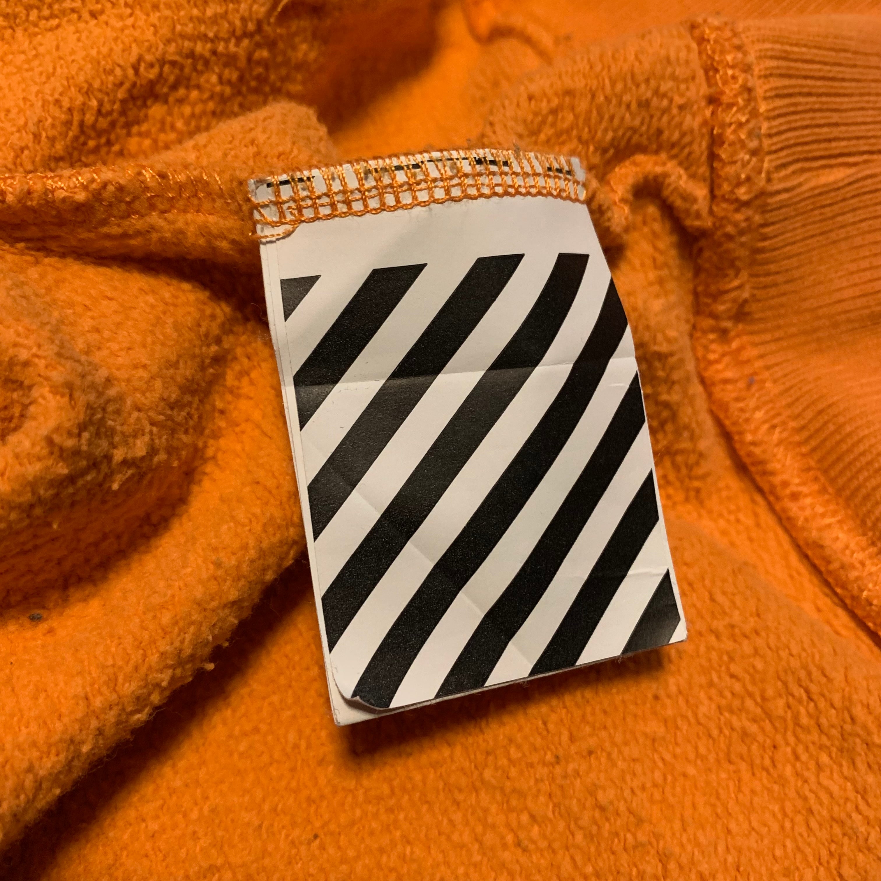 Off White Medium Graffiti Arrows Orange Hoodie Virgil Abloh